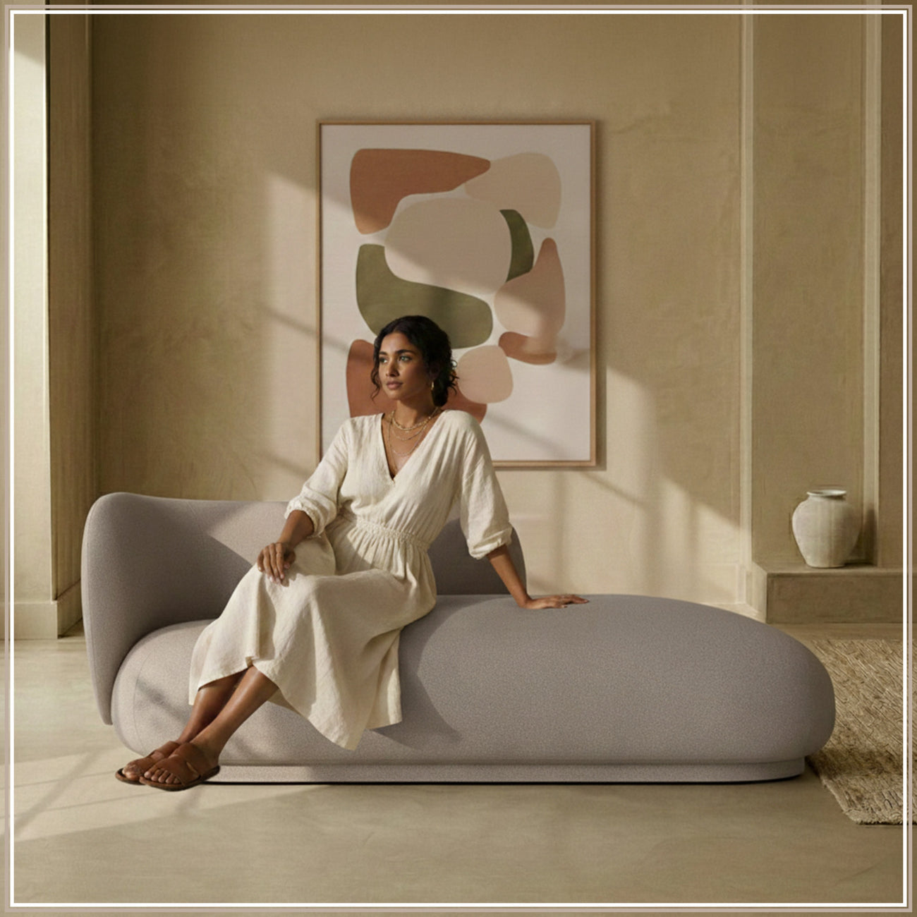 EliteElegance Suede Two-Seater Sofa Dark Grey
