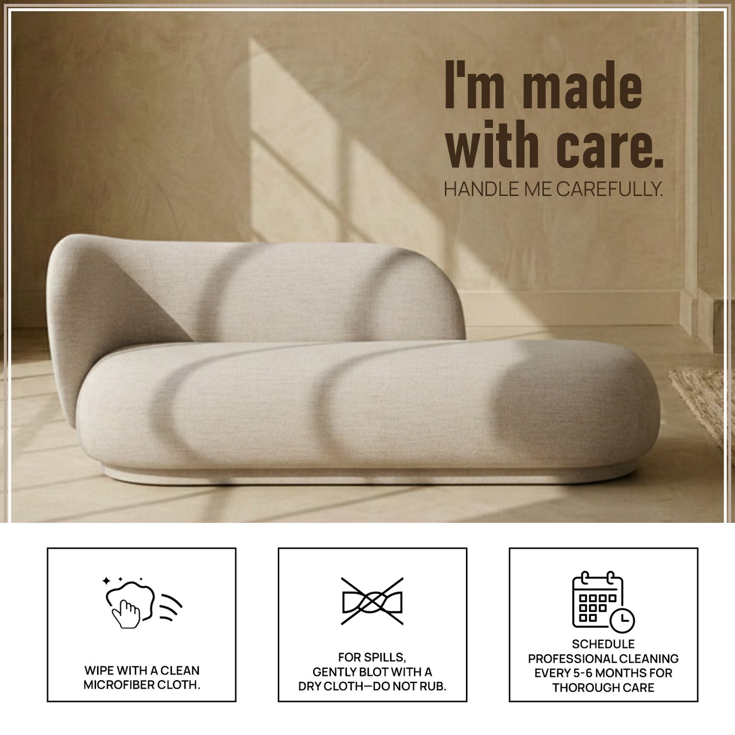 EliteElegance Two-Seater Sofa Ash Grey