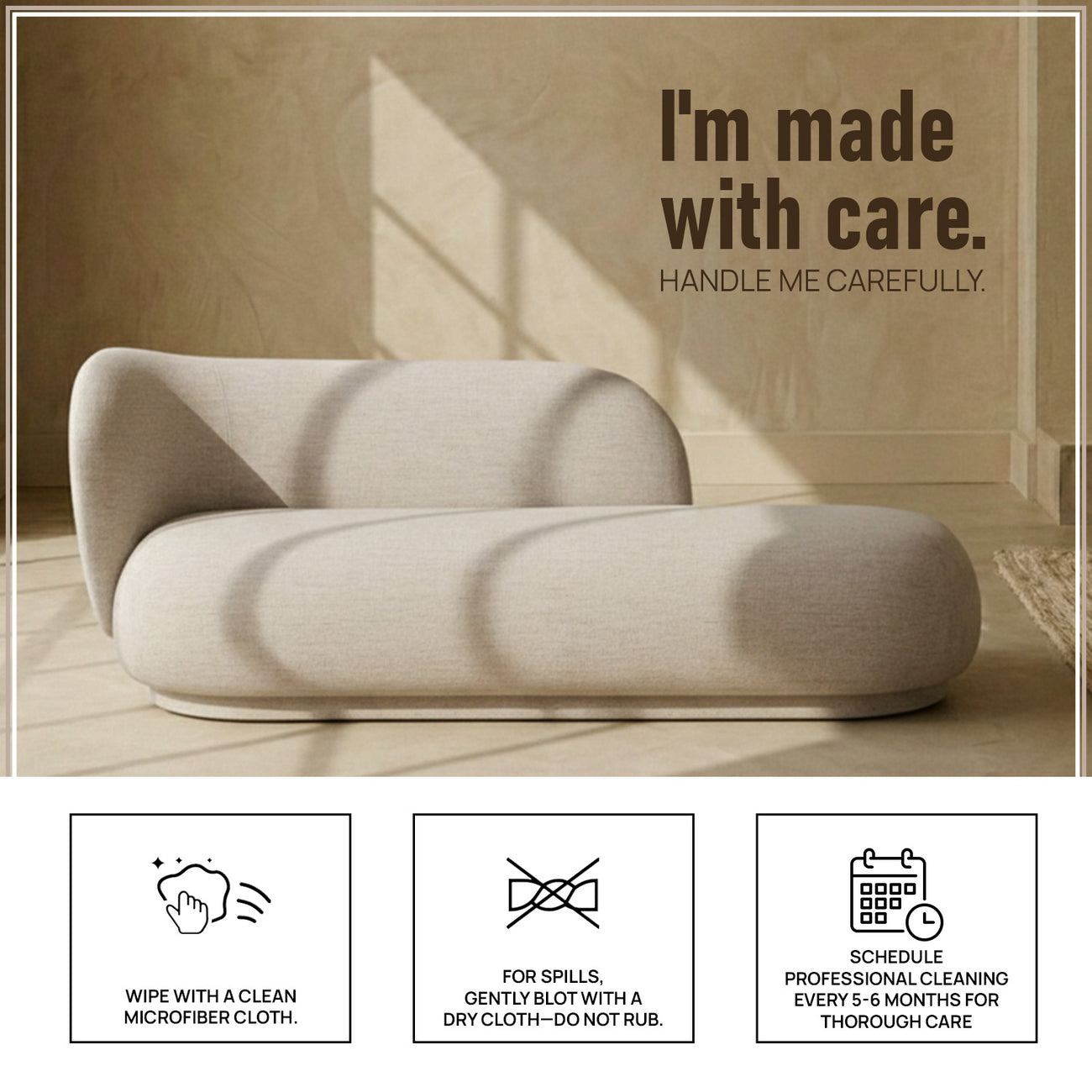 EliteElegance Two-Seater Sofa Ash Grey