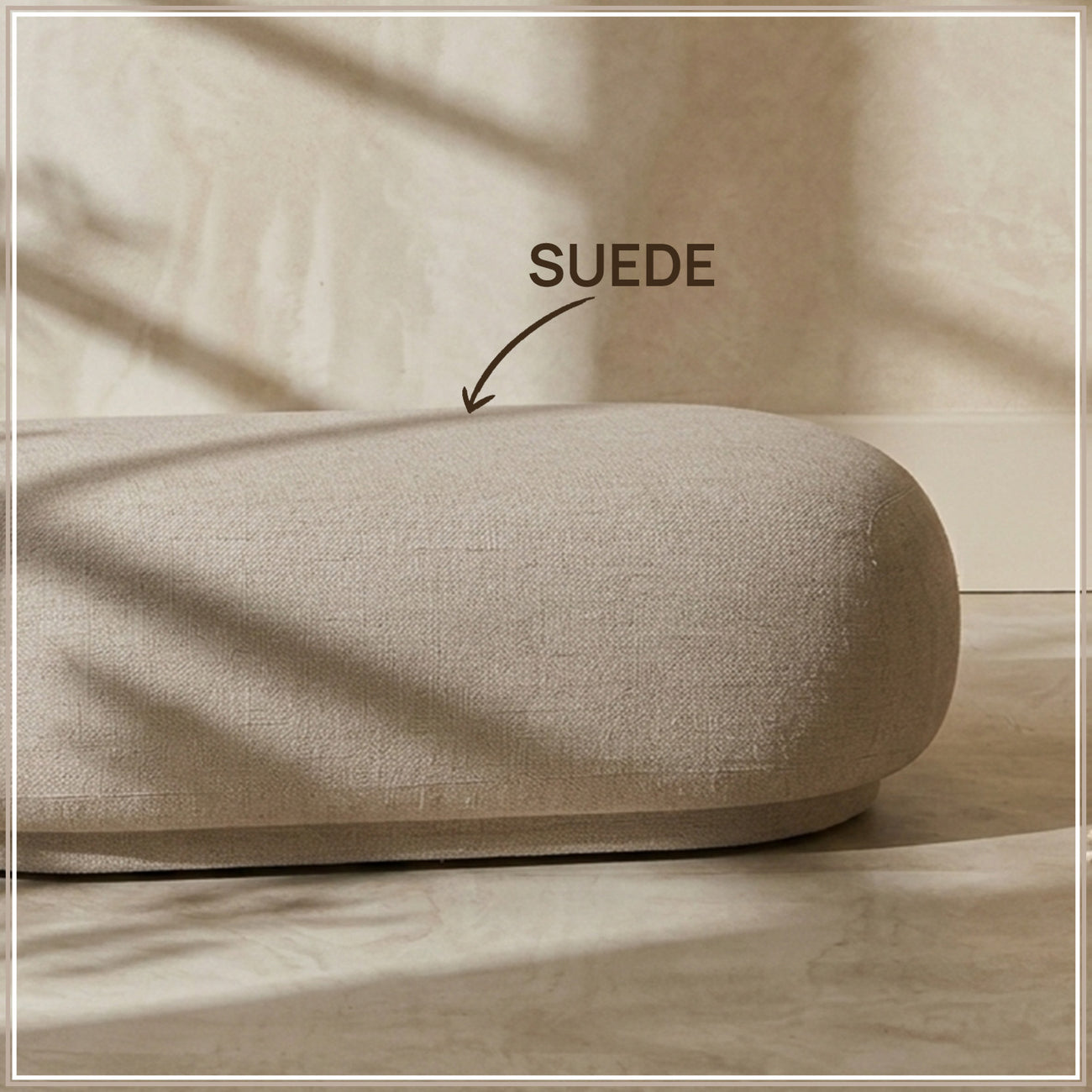EliteElegance Ottoman Bench Light Grey