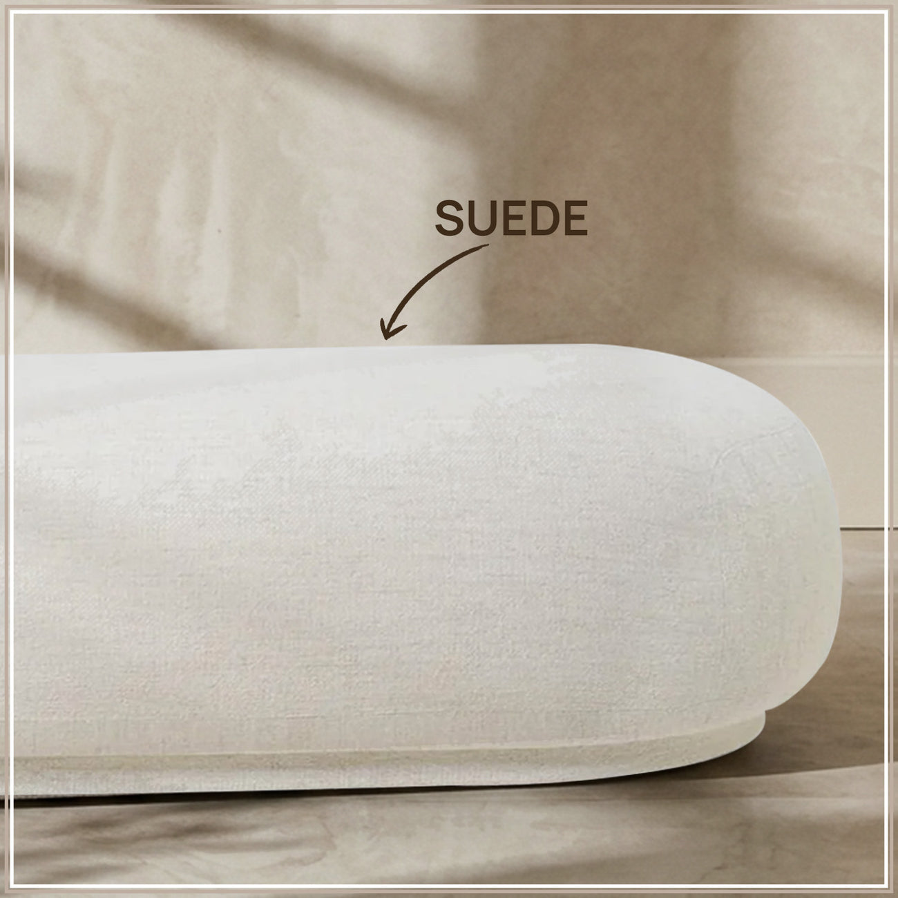 EliteElegance Ottoman Bench White