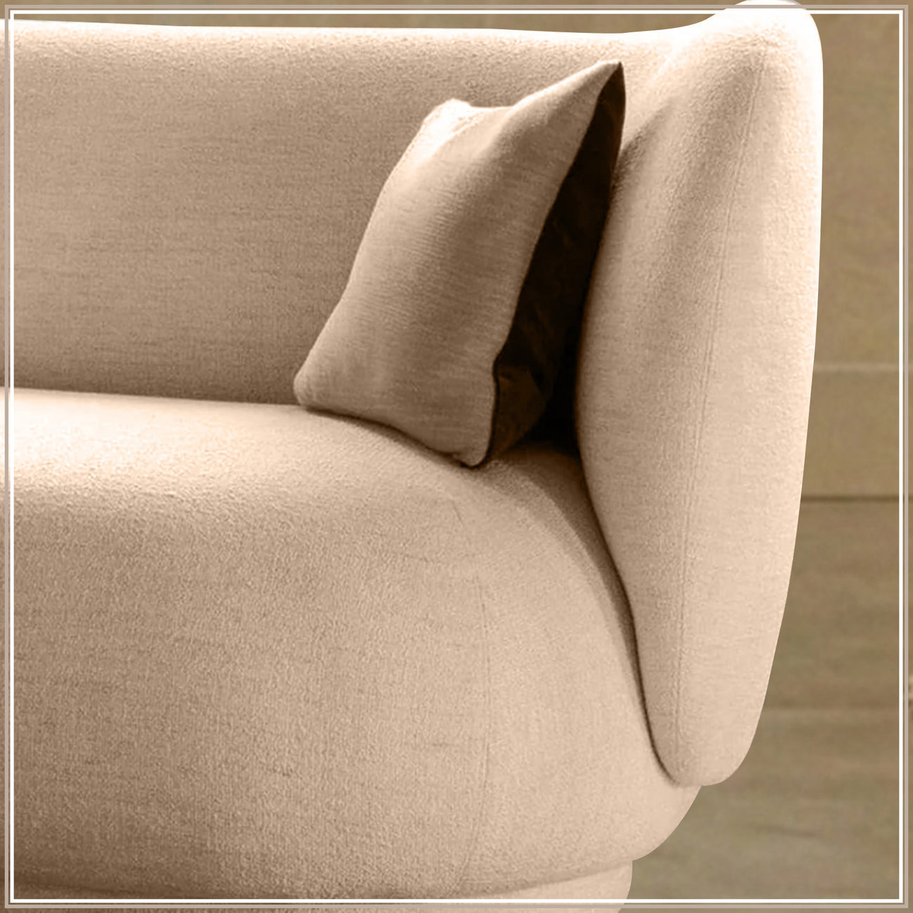 PlushPrestige Sand Suede 3 Seater Sofa