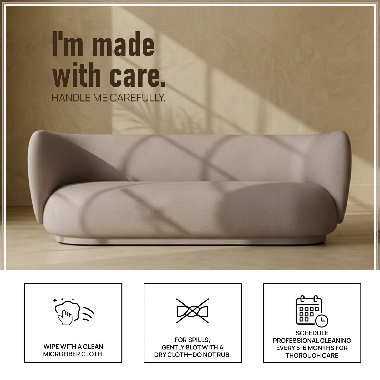 PlushPrestige Dark Grey Suede 3 Seater Sofa