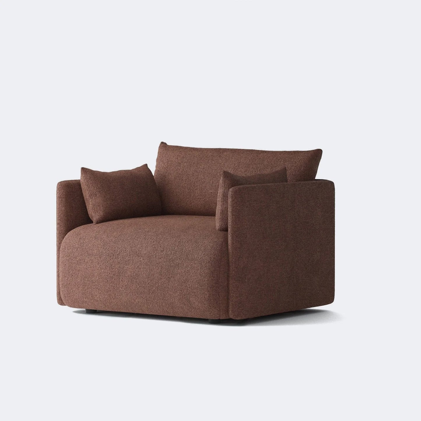 CozyChic Burgundy Boucle Accent Sofa