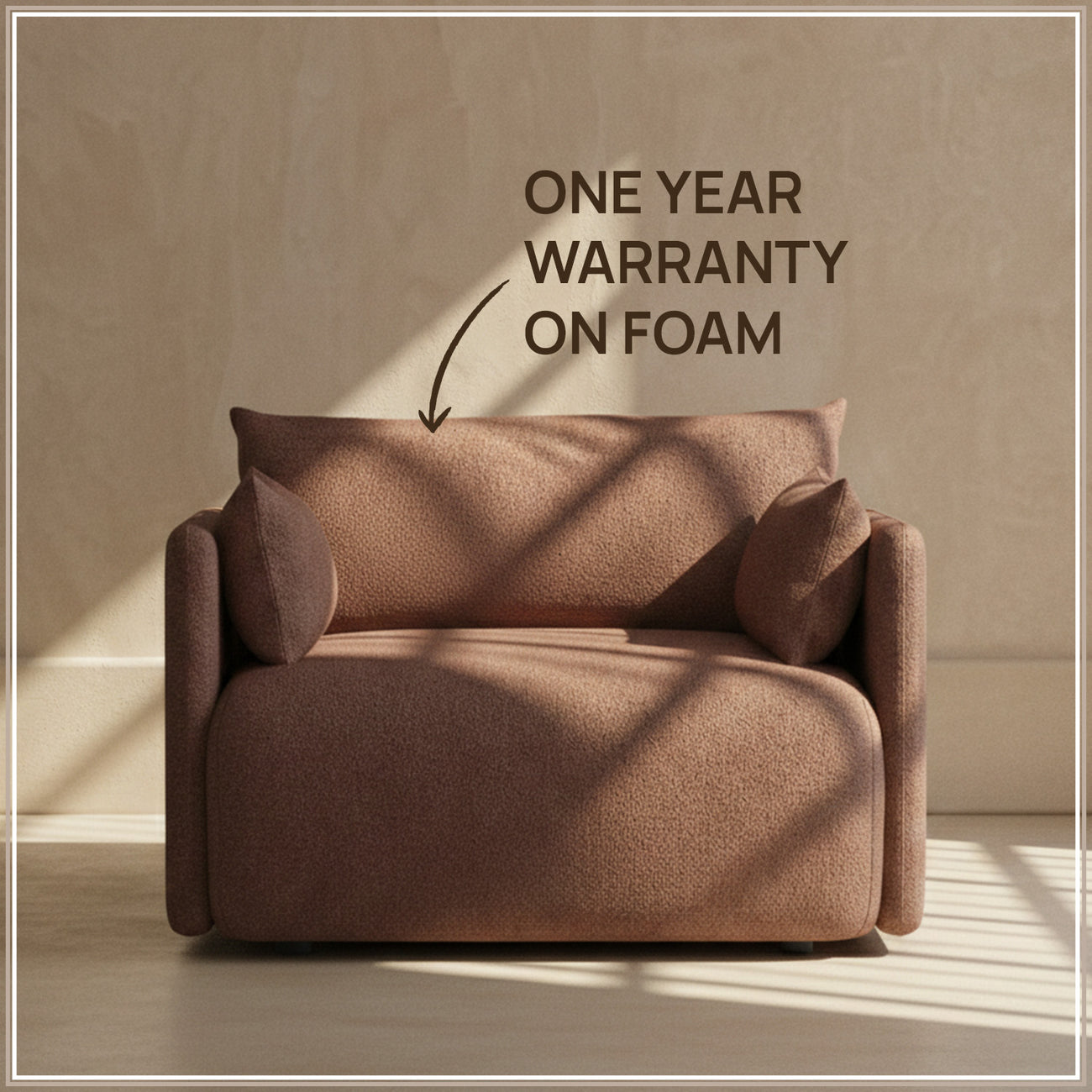 CozyChic Burgundy Boucle Accent Sofa