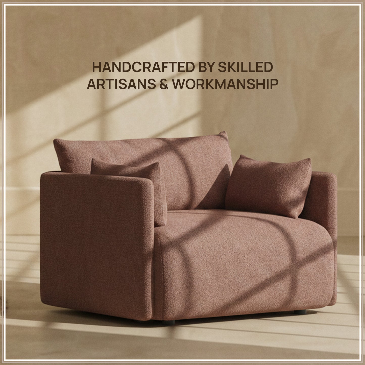 CozyChic Burgundy Boucle Accent Sofa