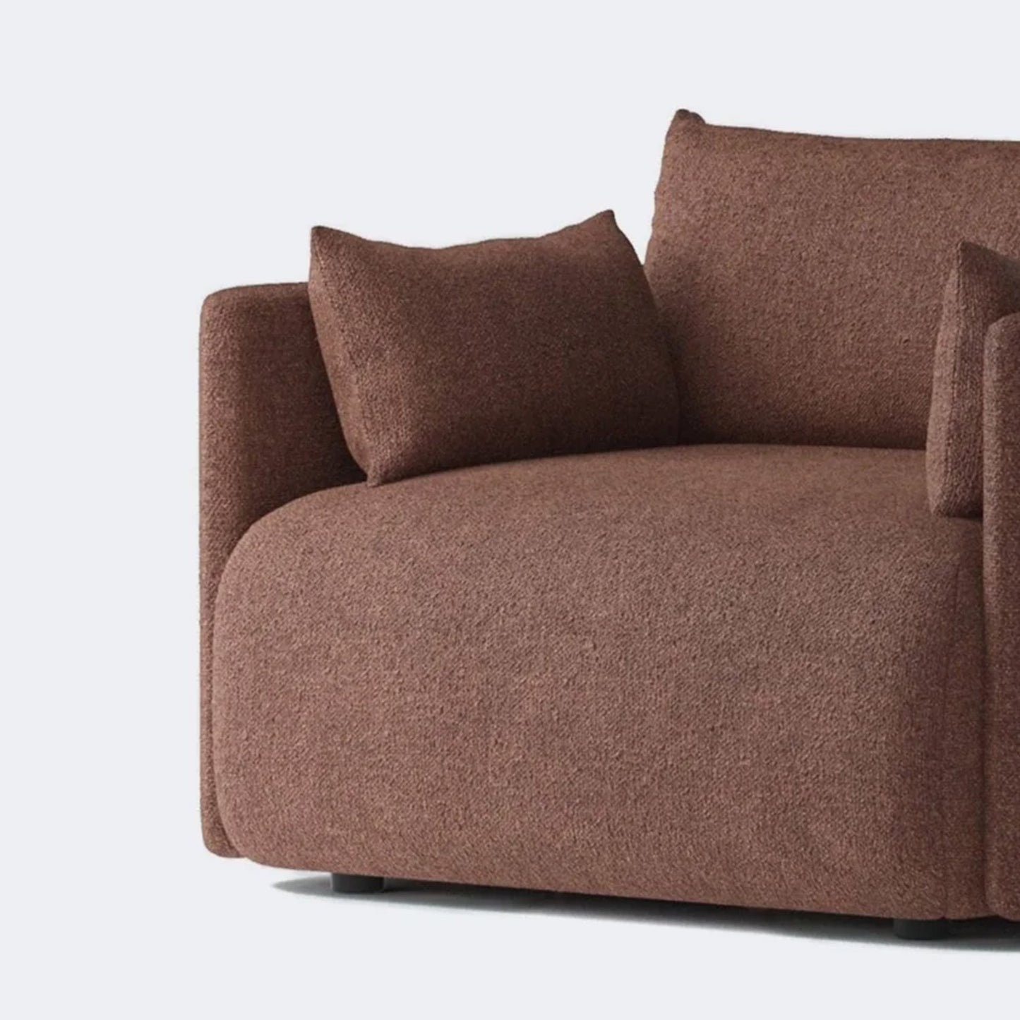 CozyChic Burgundy Boucle Accent Sofa