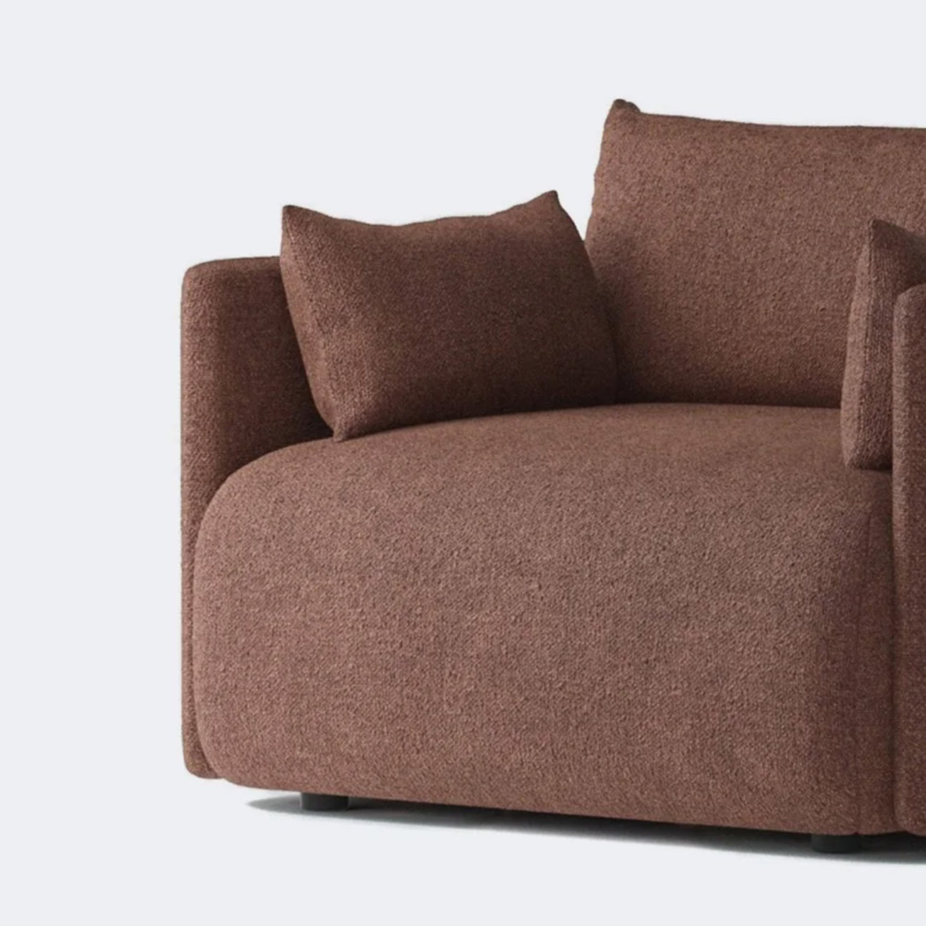 CozyChic Burgundy Boucle Accent Sofa