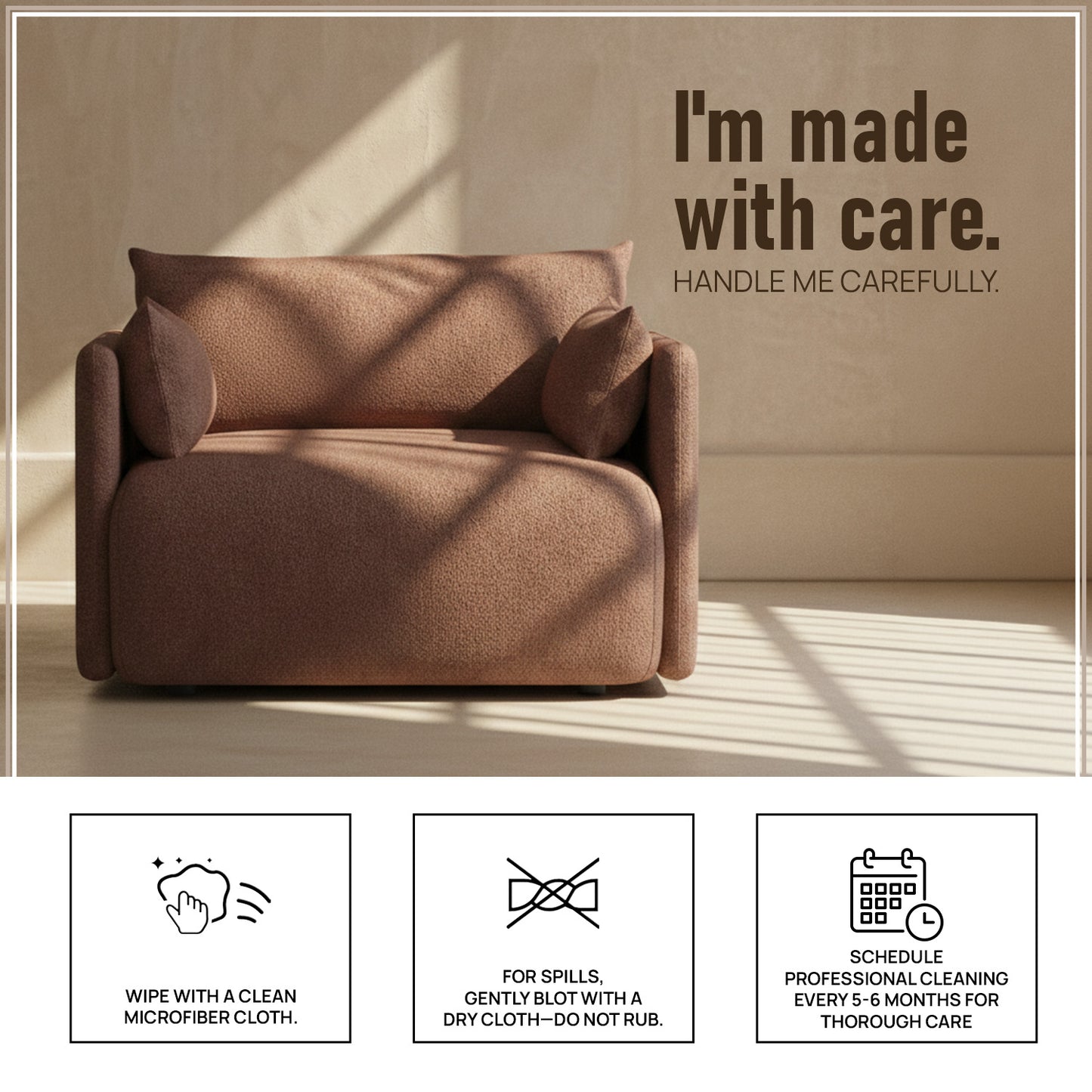 CozyChic Burgundy Boucle Accent Sofa