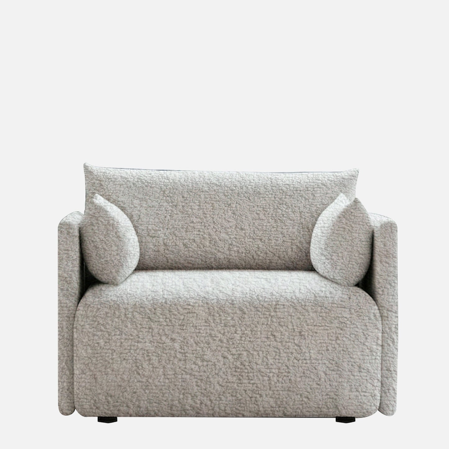 CozyChic Ash Grey Boucle Accent Sofa