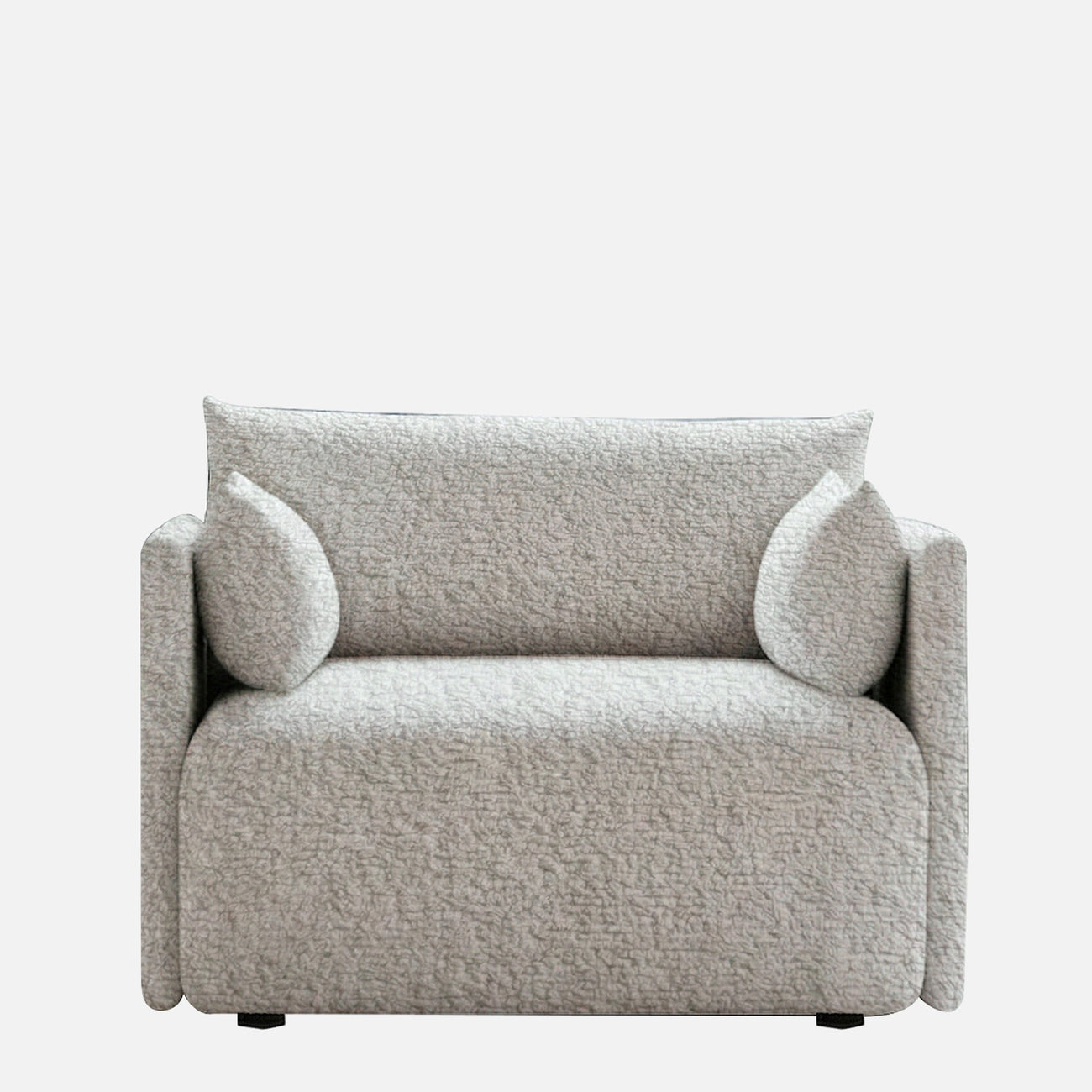 CozyChic Ash Grey Boucle Accent Sofa