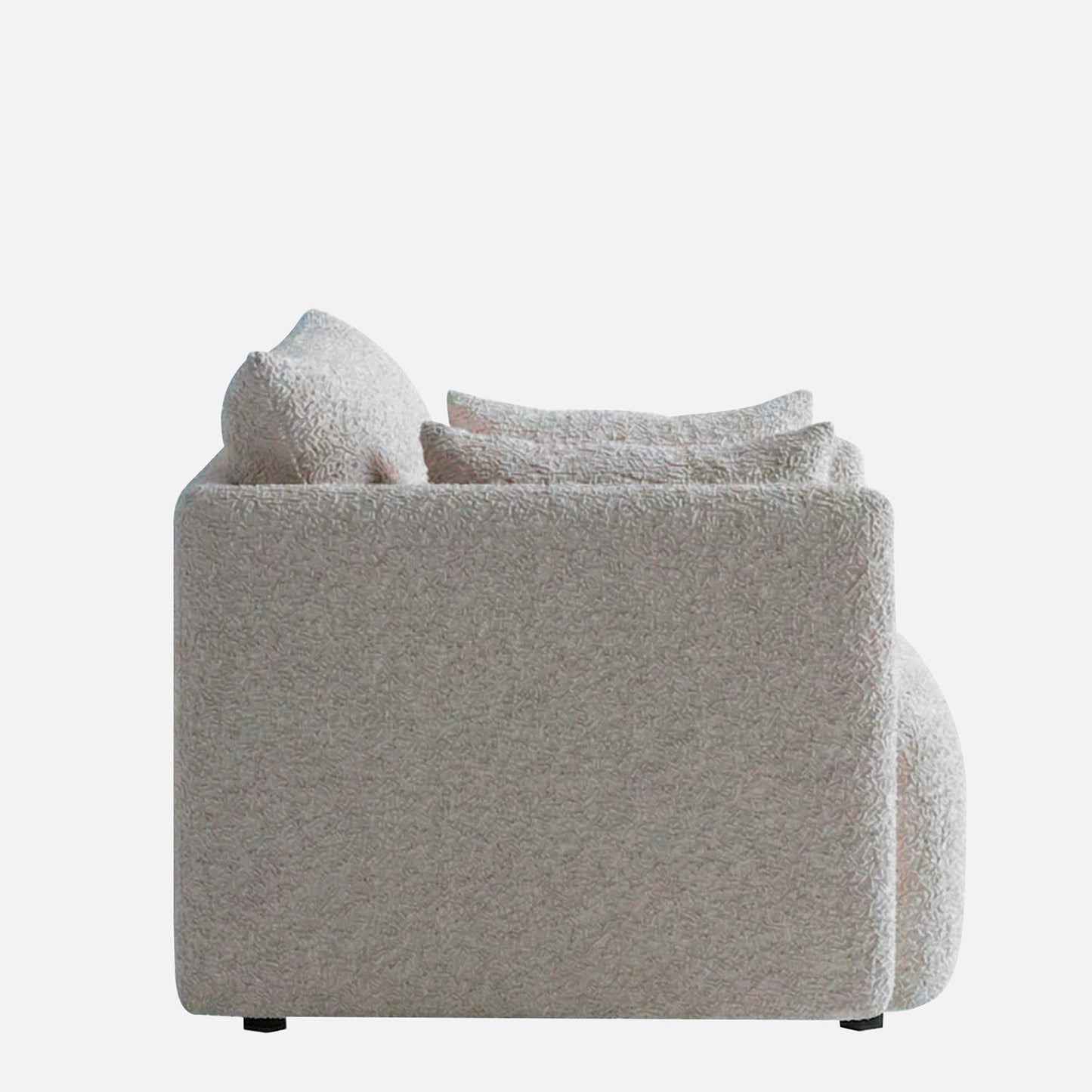 CozyChic Ash Grey Boucle Accent Sofa