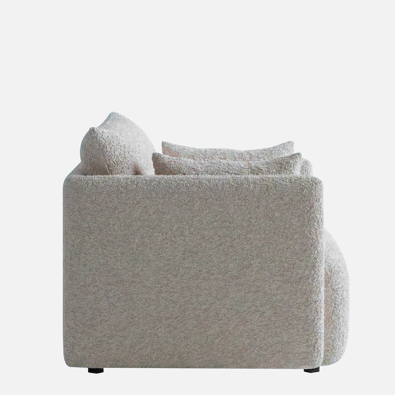 CozyChic Ash Grey Boucle Accent Sofa