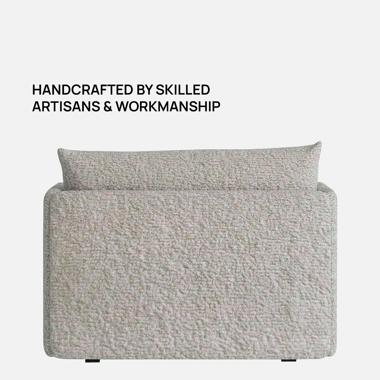 CozyChic Ash Grey Boucle Accent Sofa