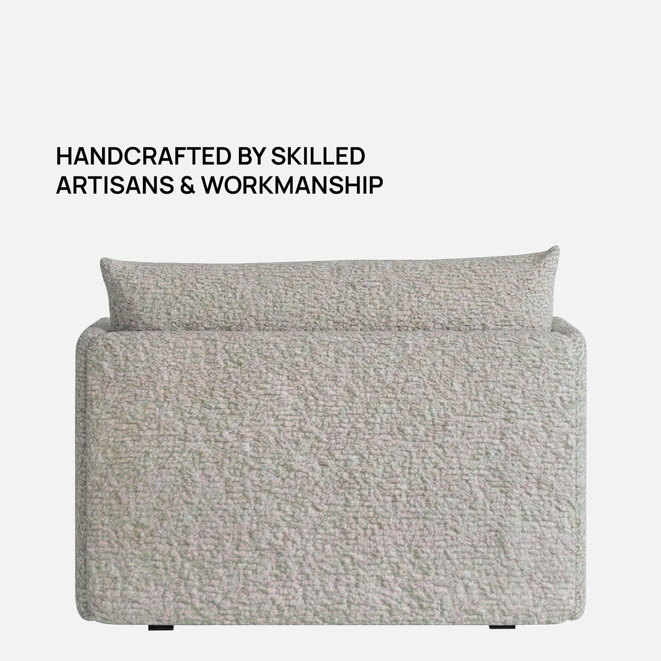 CozyChic Ash Grey Boucle Accent Sofa