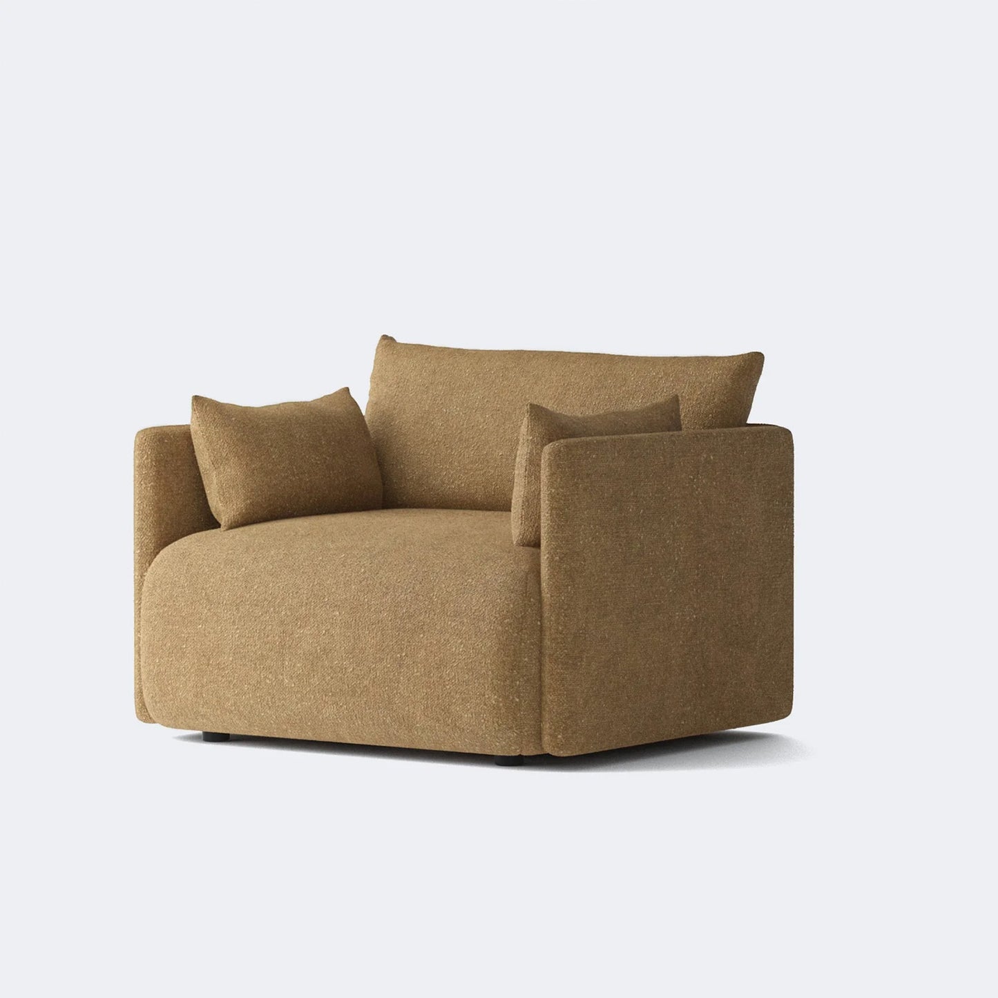 CozyChic Mustard Boucle Accent Sofa