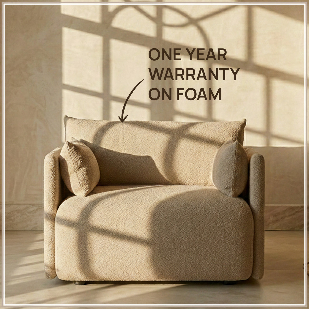 CozyChic Mustard Boucle Accent Sofa