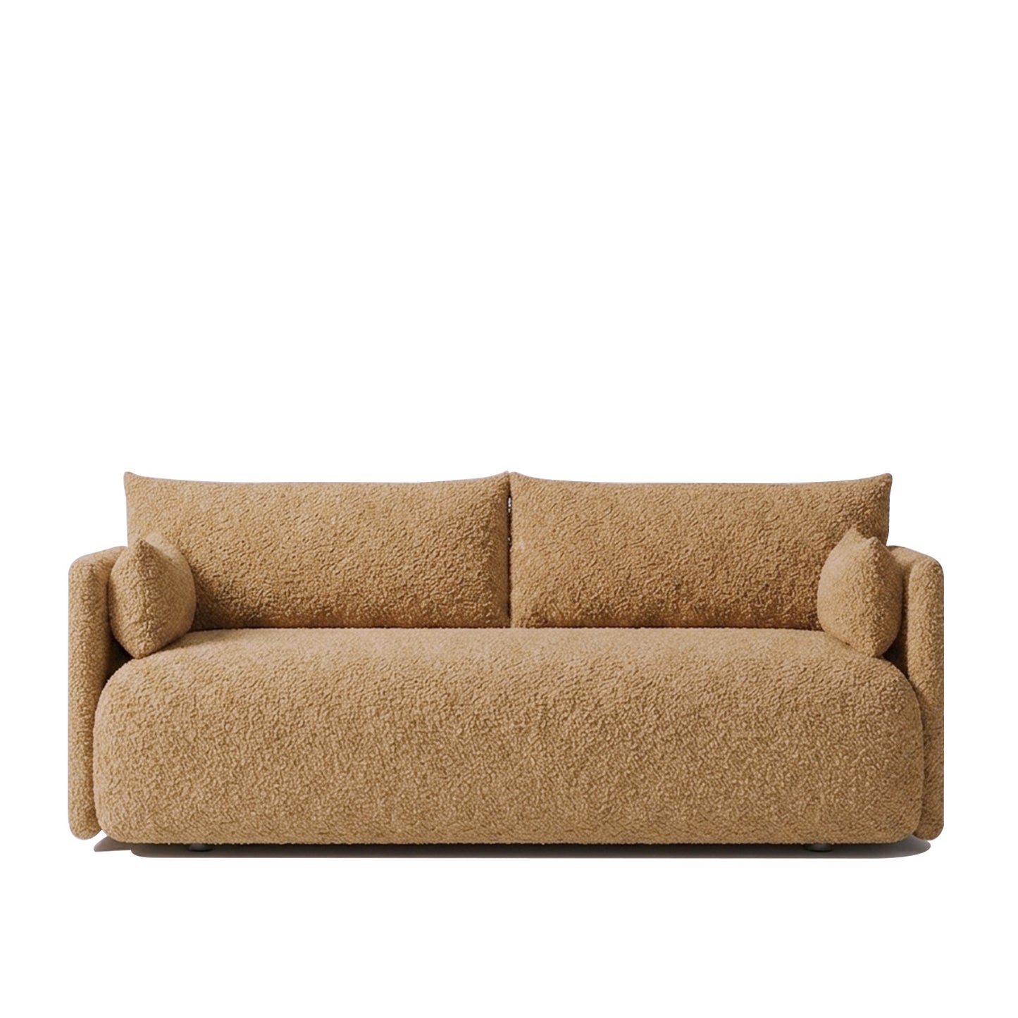 CozyChic Mustard Boucle Twin Sofa