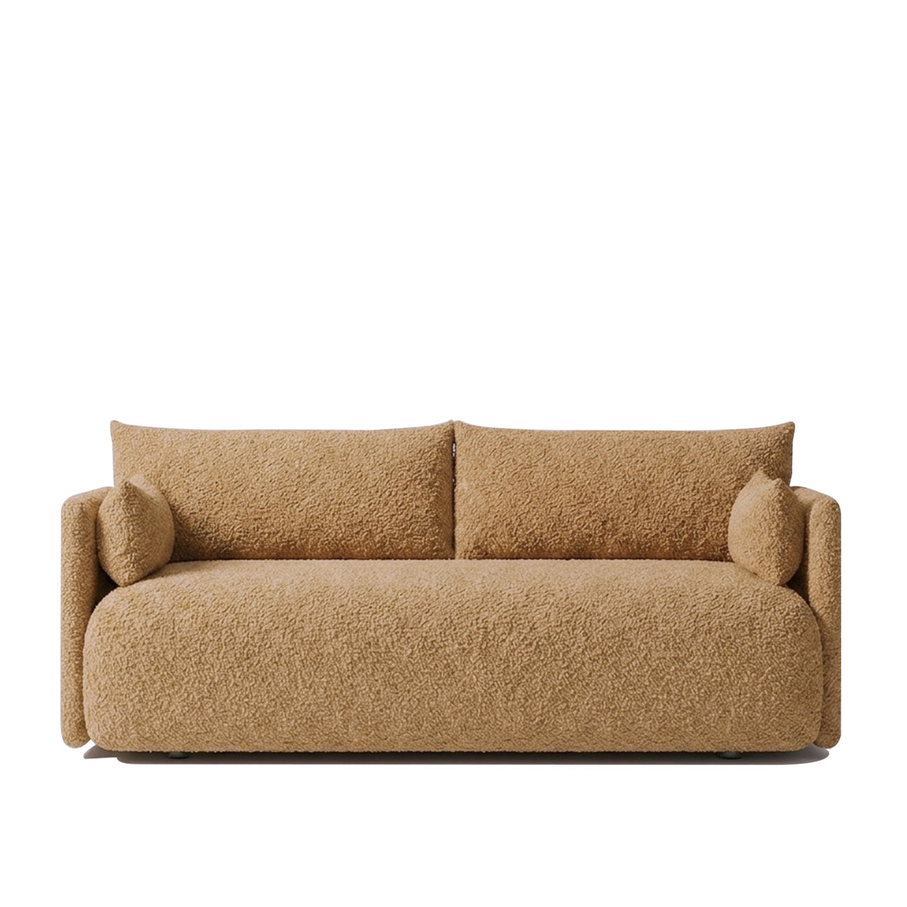 CozyChic Mustard Boucle Twin Sofa