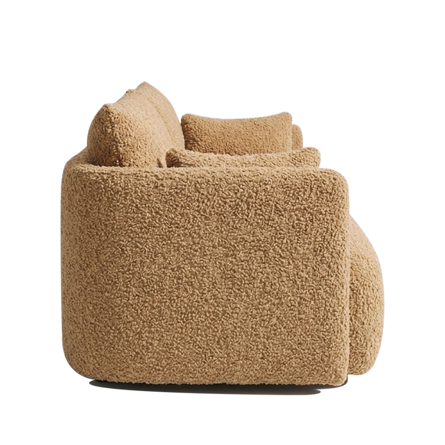 CozyChic Mustard Boucle Twin Sofa