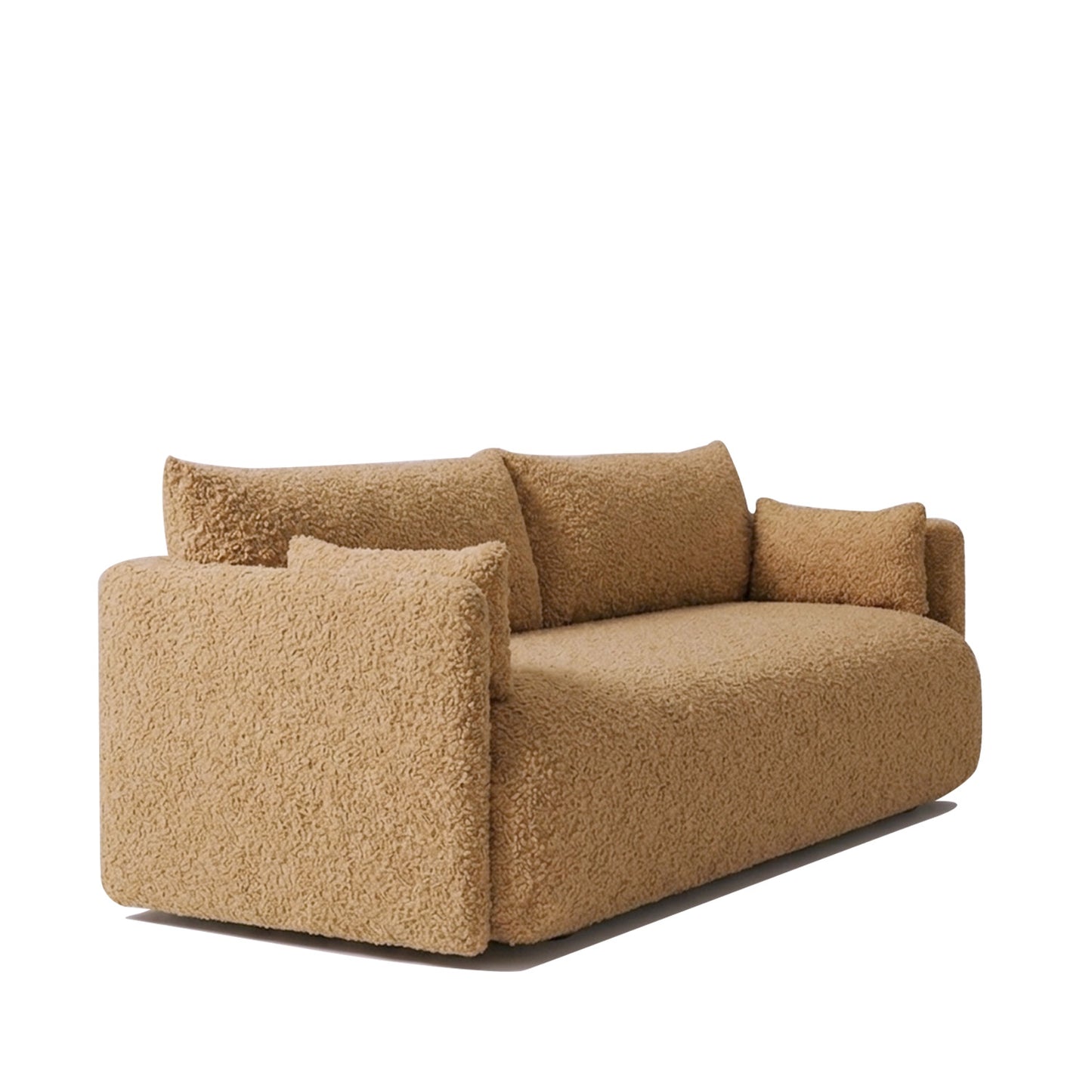 CozyChic Mustard Boucle Twin Sofa