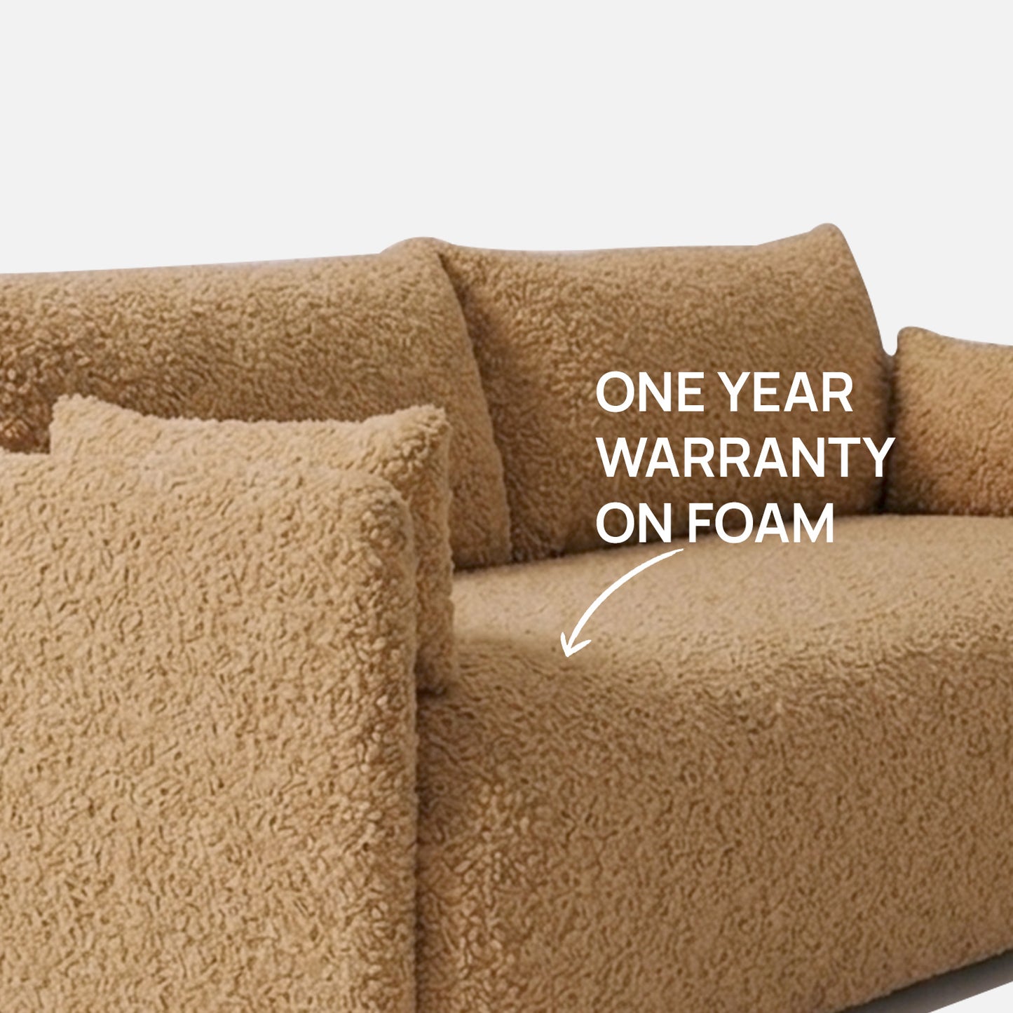 CozyChic Mustard Boucle Twin Sofa