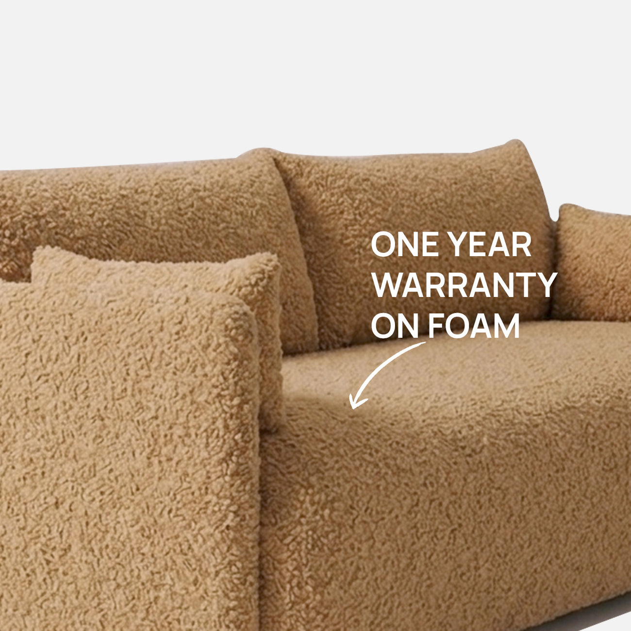 CozyChic Mustard Boucle Twin Sofa