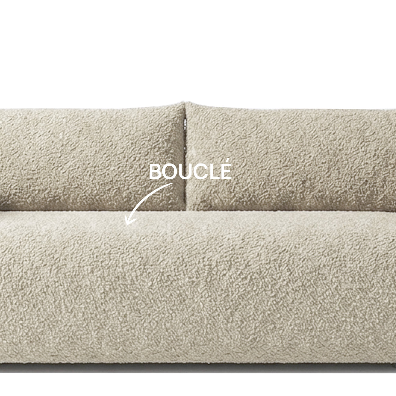 CozyChic Creme Boucle 3 Seater Sofa
