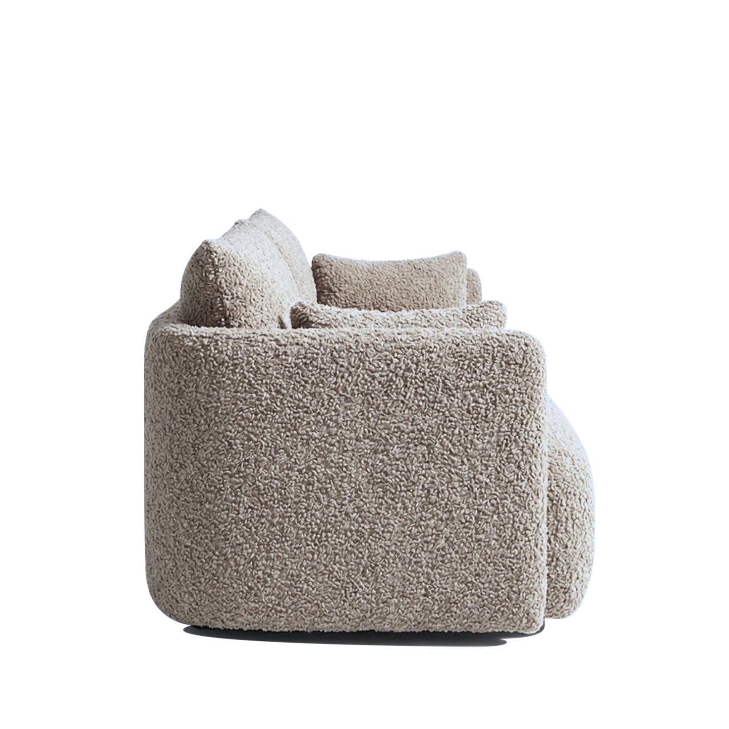 CozyChic Mouse Dark Grey Boucle 3 Seater Sofa