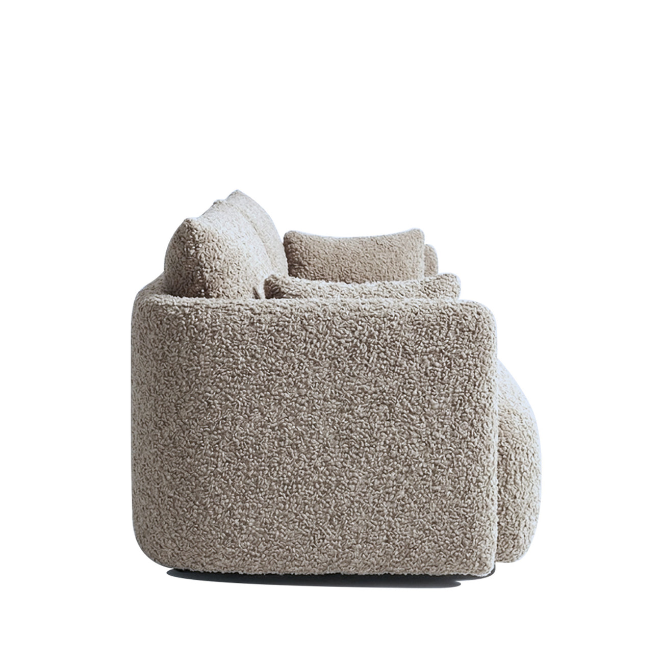 CozyChic Mouse Dark Grey Boucle 3 Seater Sofa