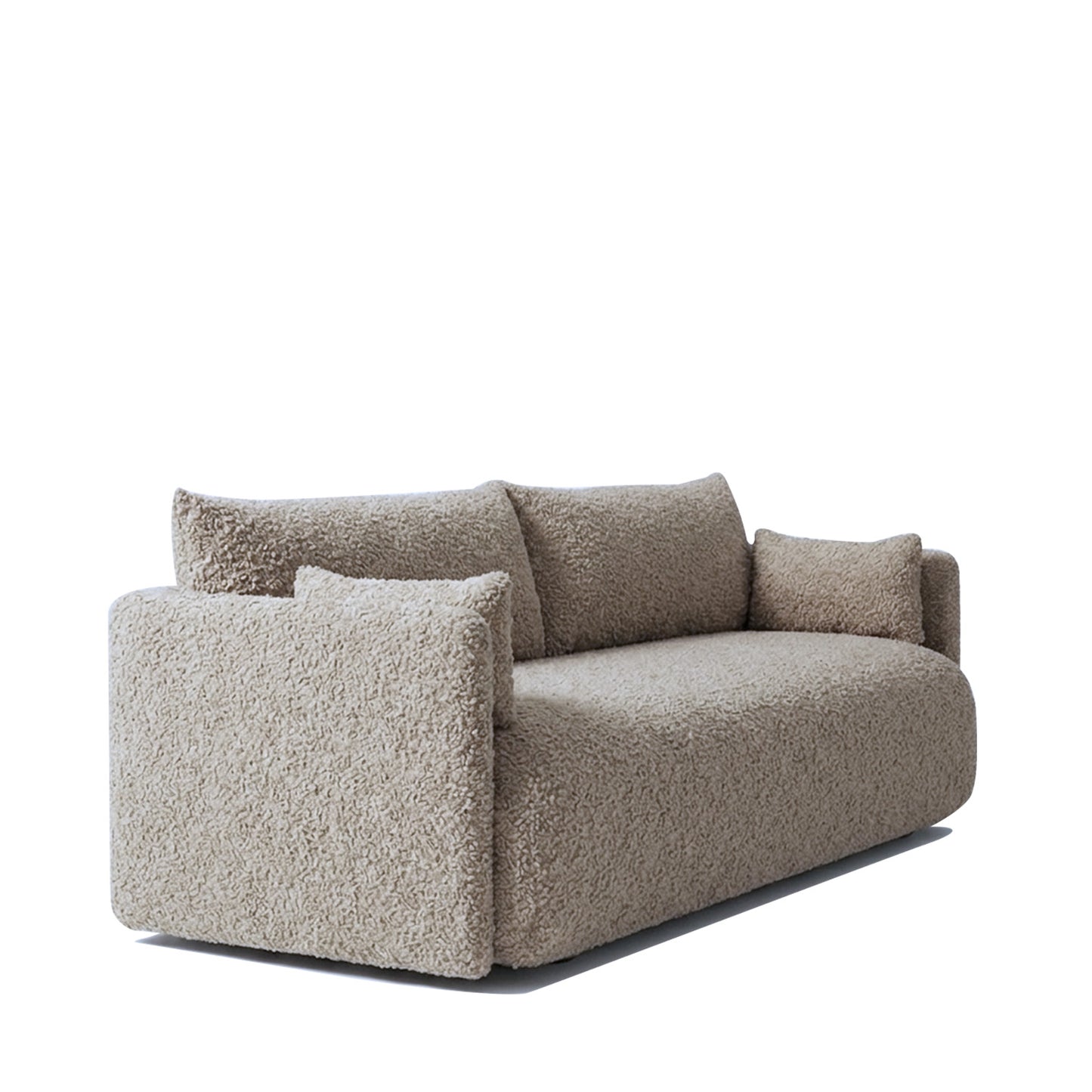 CozyChic Mouse Dark Grey Boucle 3 Seater Sofa