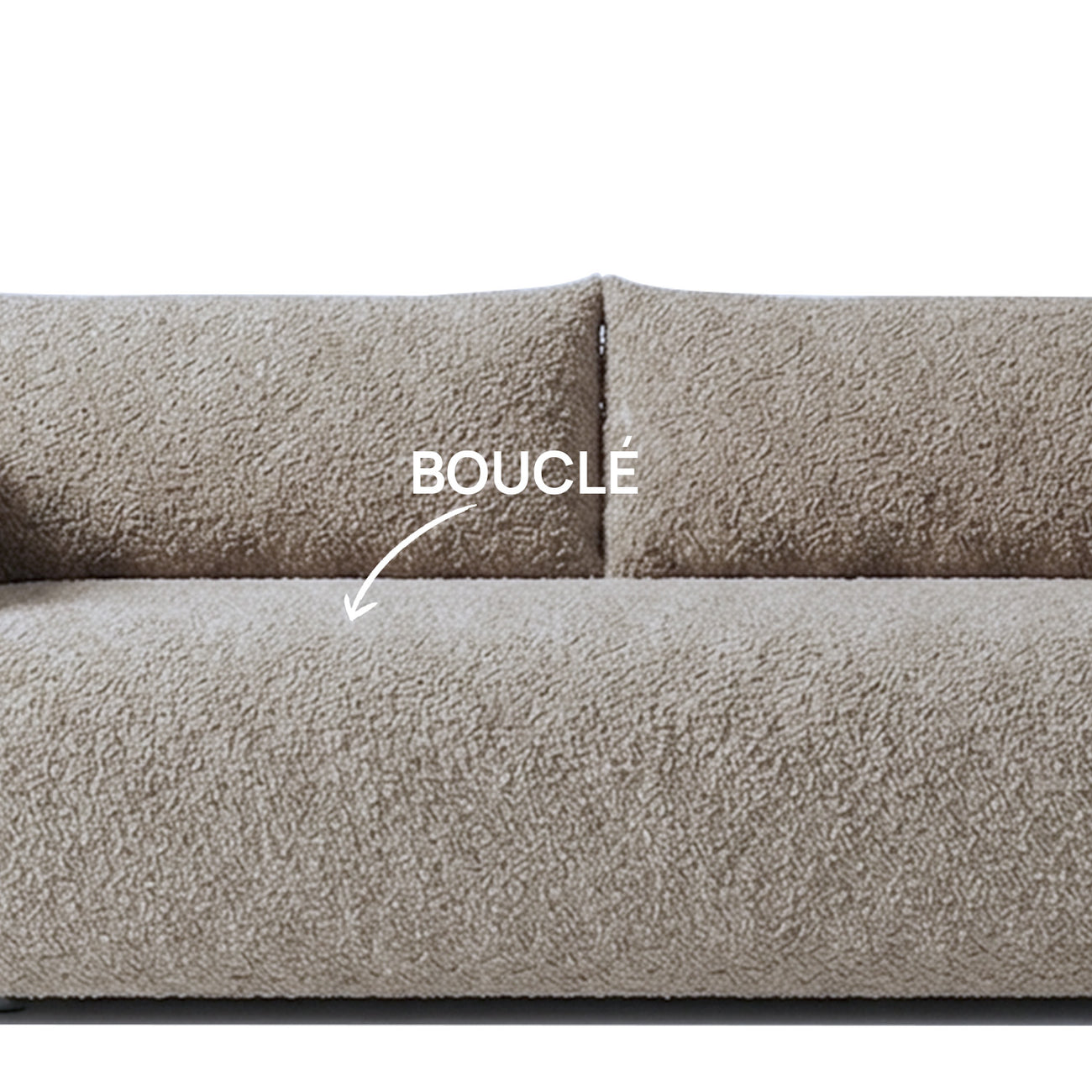 CozyChic Mouse Dark Grey Boucle 3 Seater Sofa