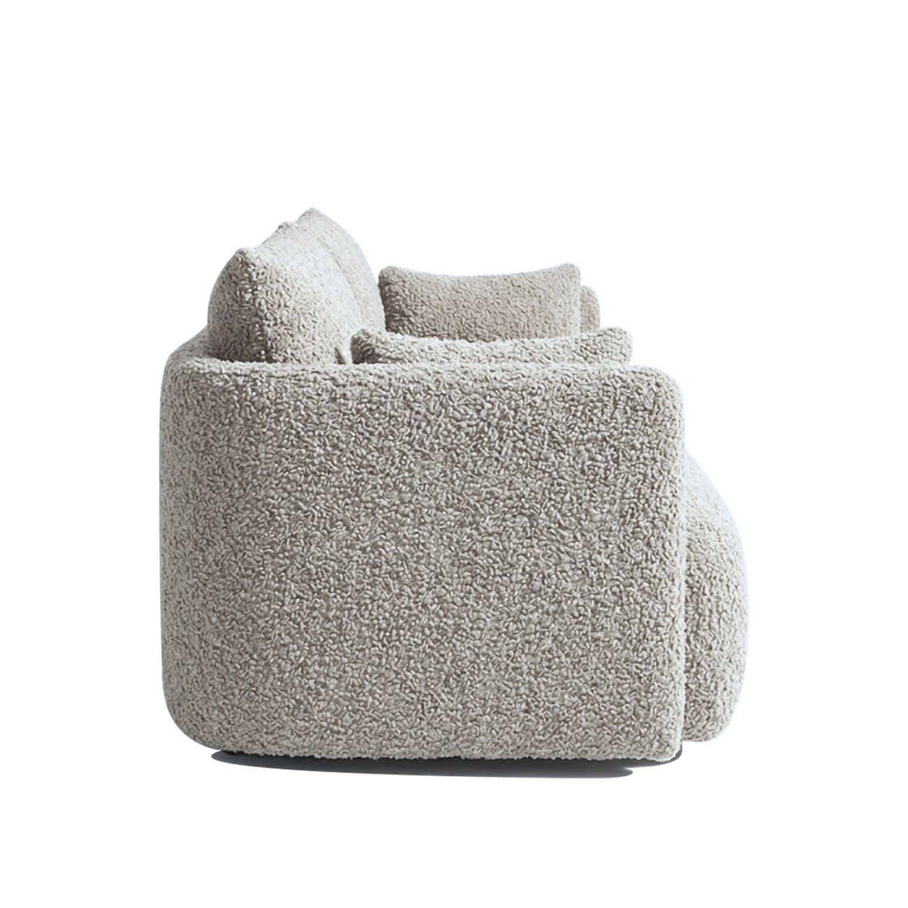 CozyChic Ash Grey Boucle 3 Seater Sofa