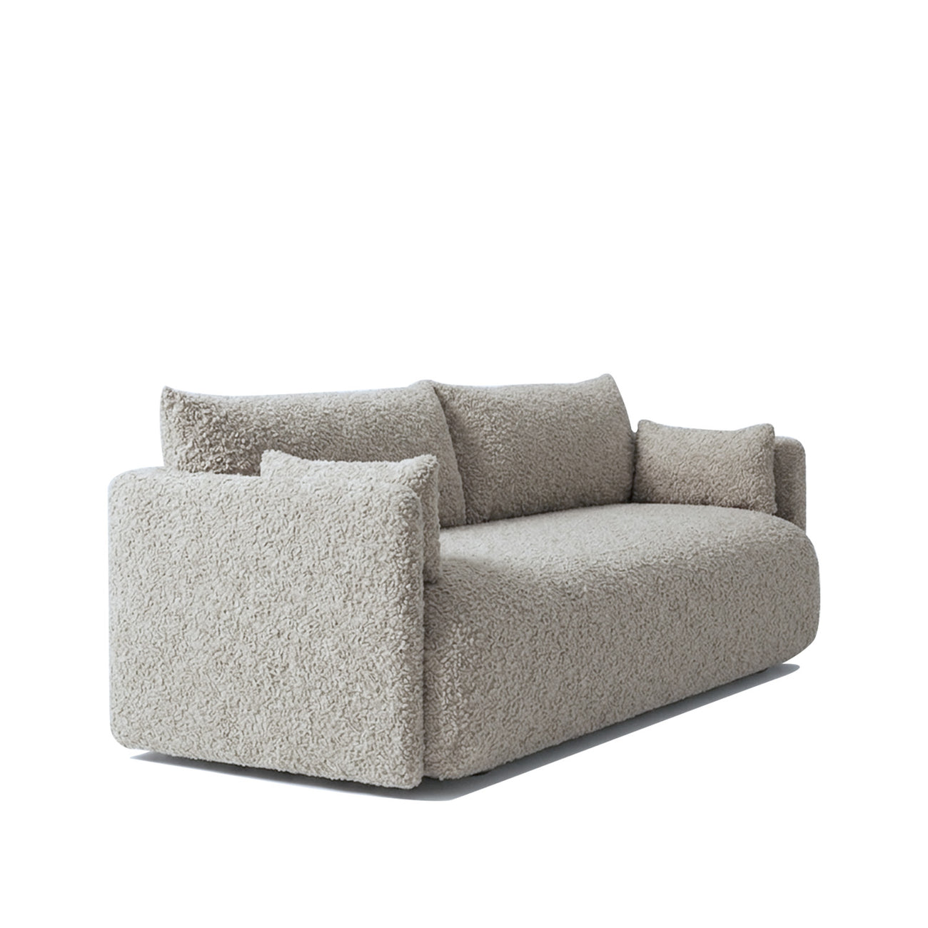 CozyChic Ash Grey Boucle 3 Seater Sofa