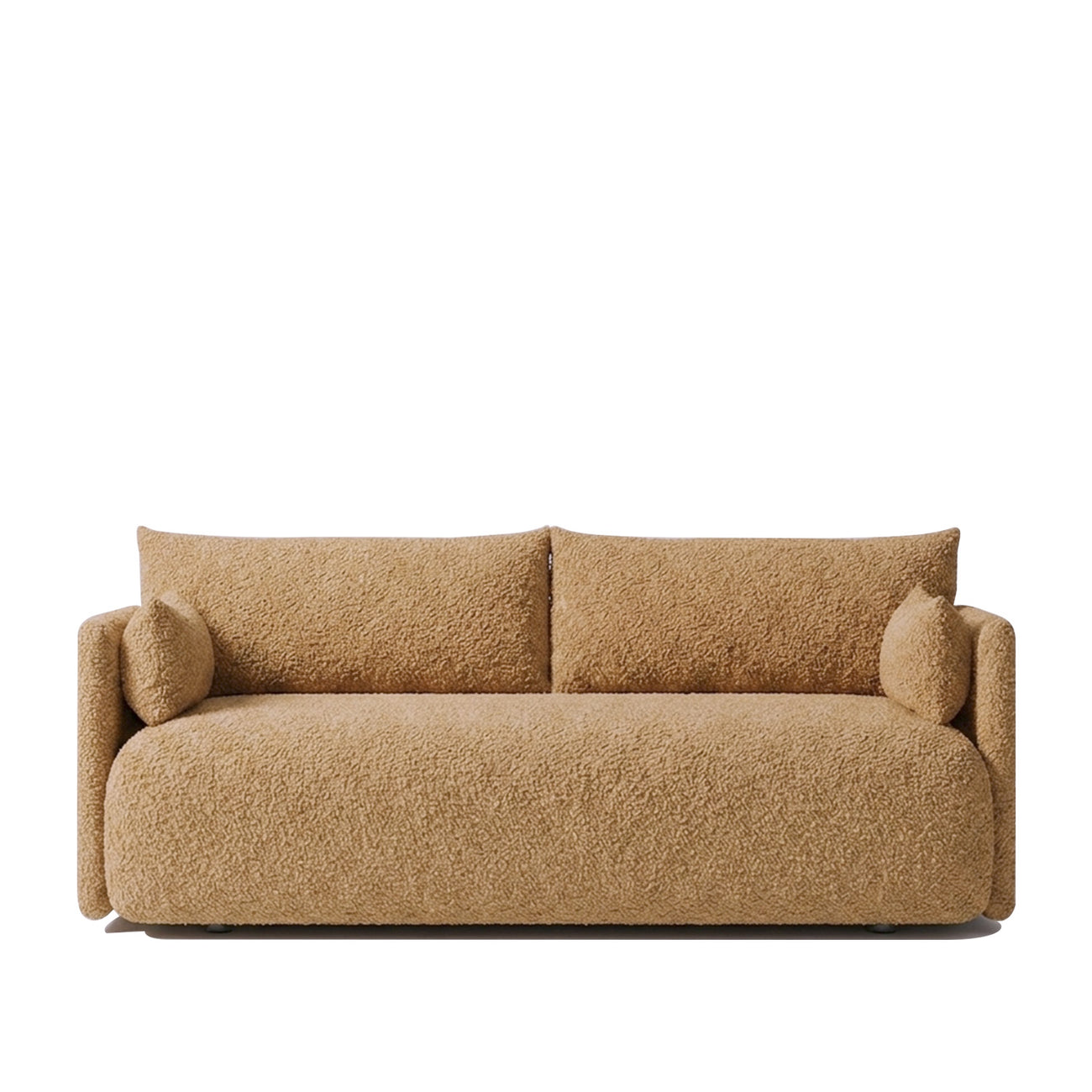 CozyChic Mustard Boucle 3 Seater Sofa