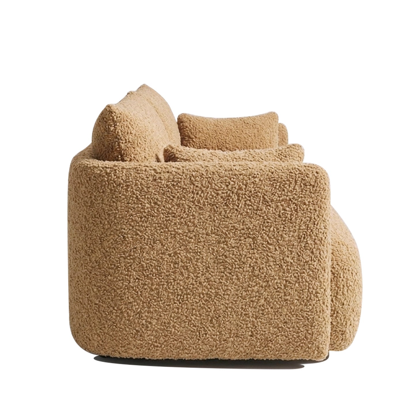 CozyChic Mustard Boucle 3 Seater Sofa