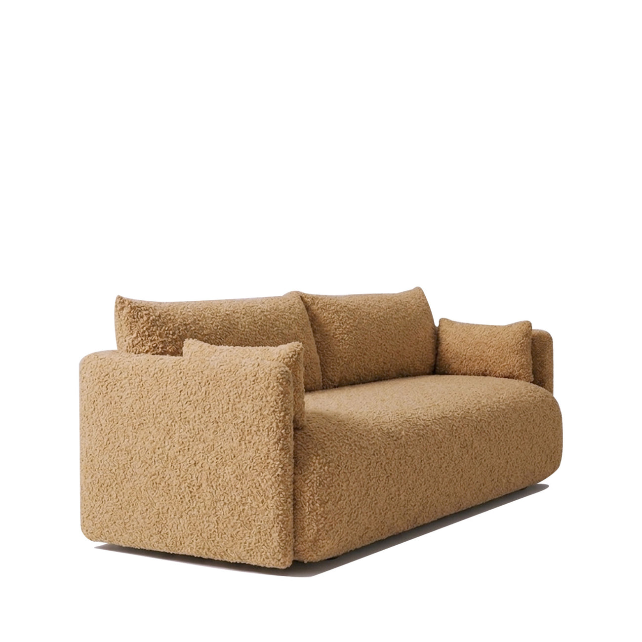 CozyChic Mustard Boucle 3 Seater Sofa