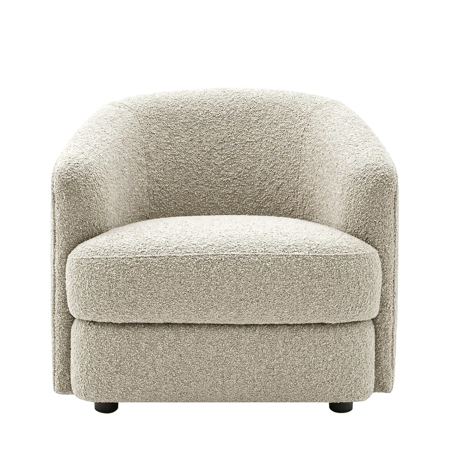 ElegantEnsemble White Boucle Sofa