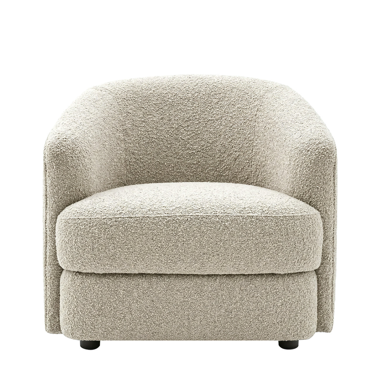 ElegantEnsemble White Boucle Sofa