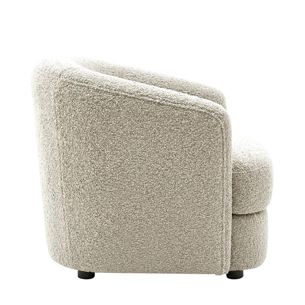 ElegantEnsemble White Boucle Sofa
