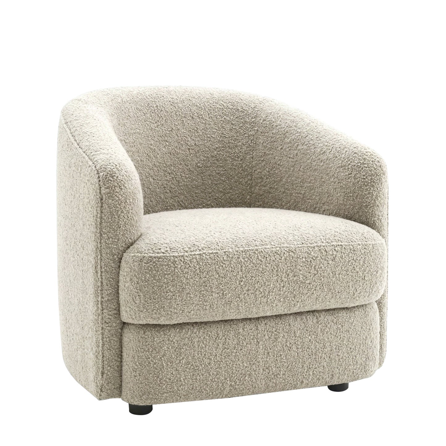 ElegantEnsemble White Boucle Sofa
