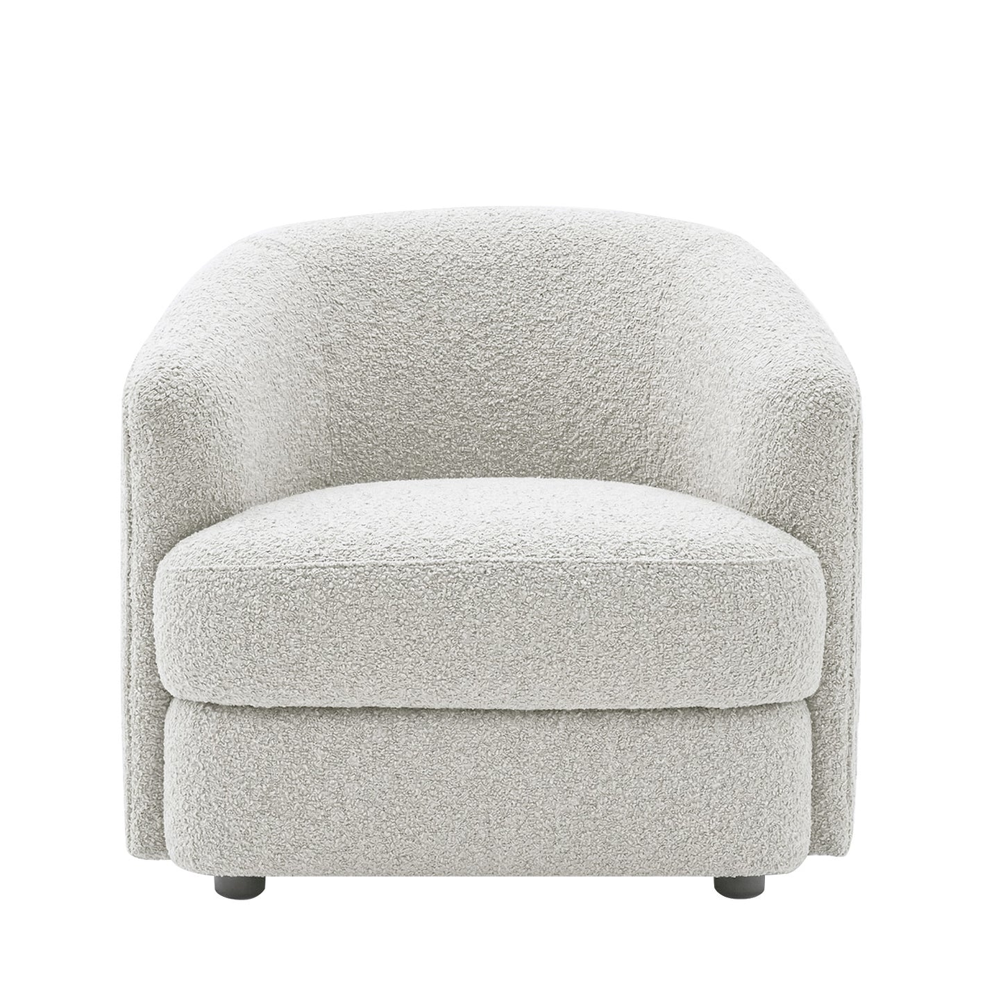 ElegantEnsemble Dark Grey Boucle Sofa