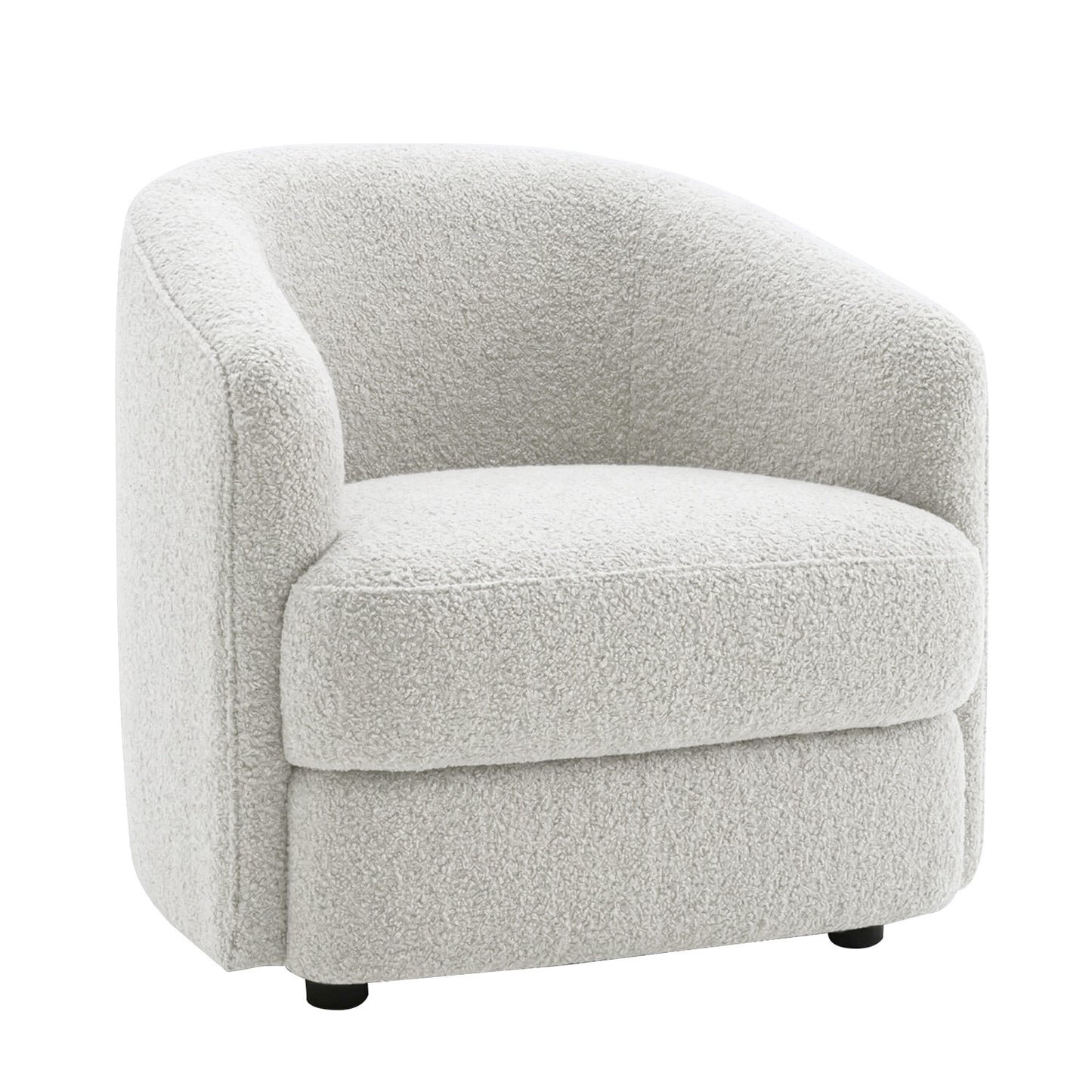 ElegantEnsemble Dark Grey Boucle Sofa