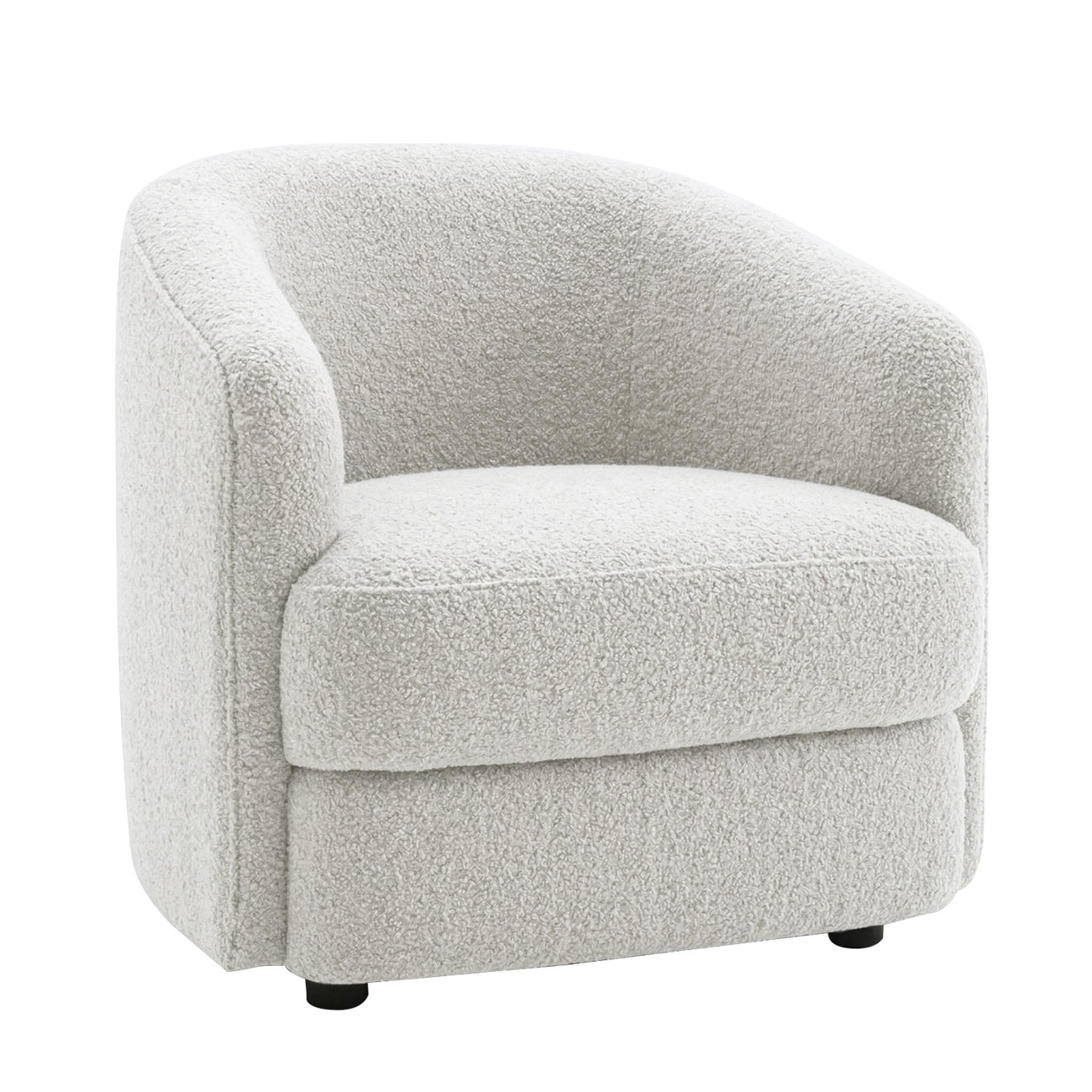 ElegantEnsemble Dark Grey Boucle Sofa