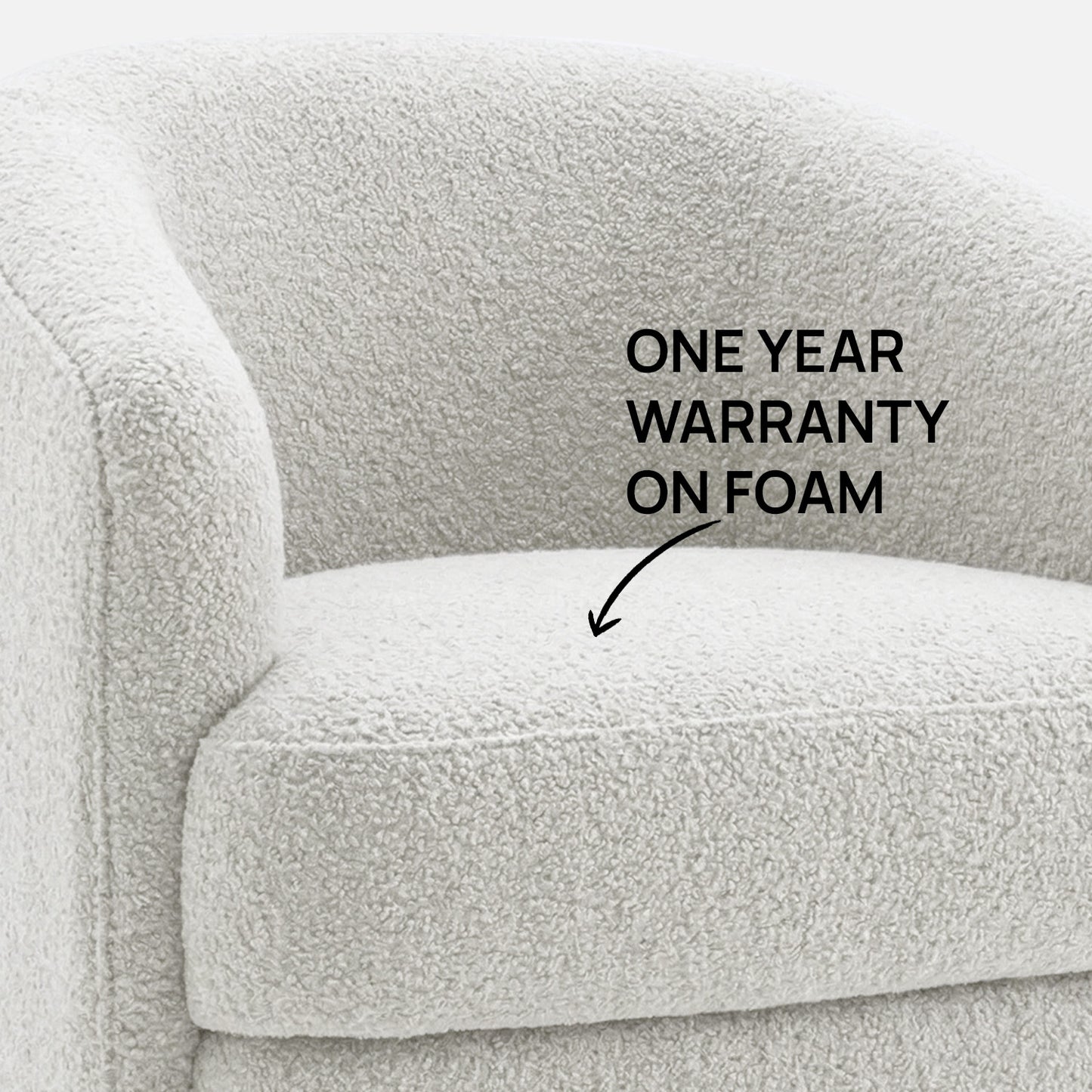 ElegantEnsemble Dark Grey Boucle Sofa