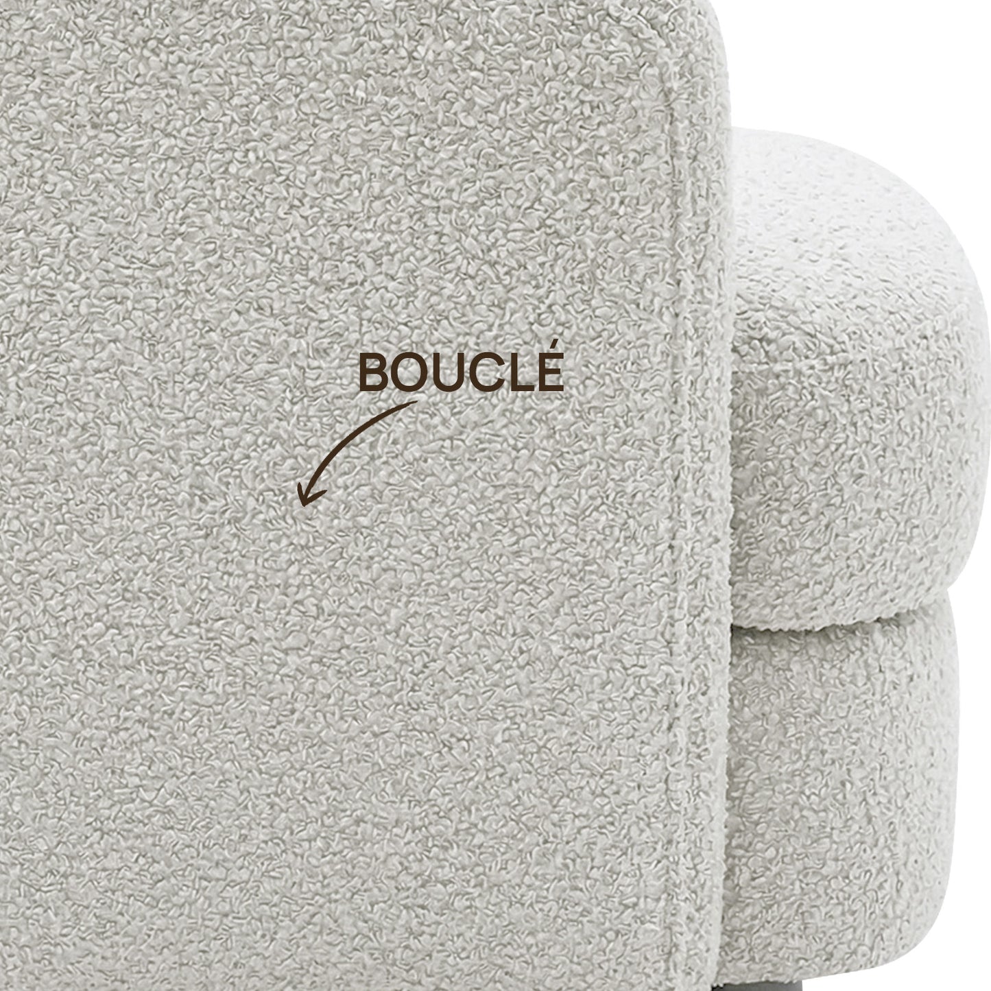 ElegantEnsemble Dark Grey Boucle Sofa