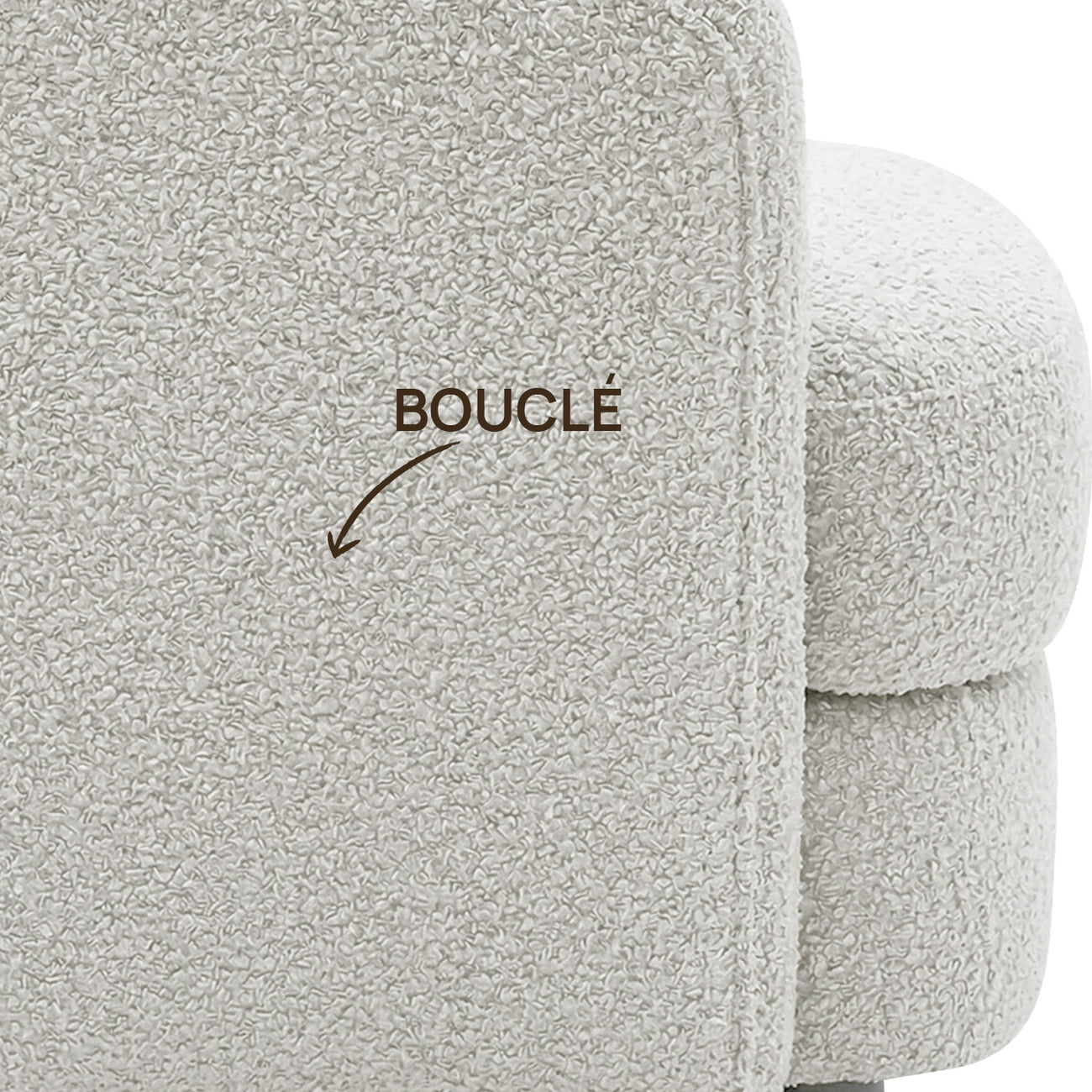 ElegantEnsemble Dark Grey Boucle Sofa