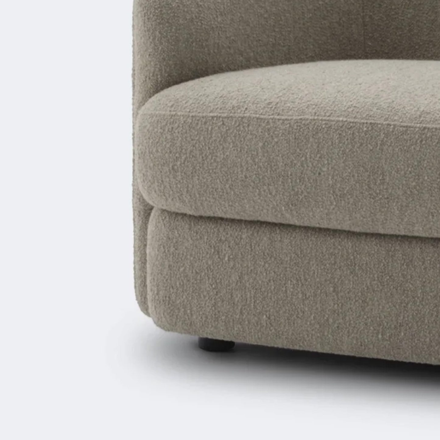 ElegantEnsemble Mouse Grey Boucle Sofa