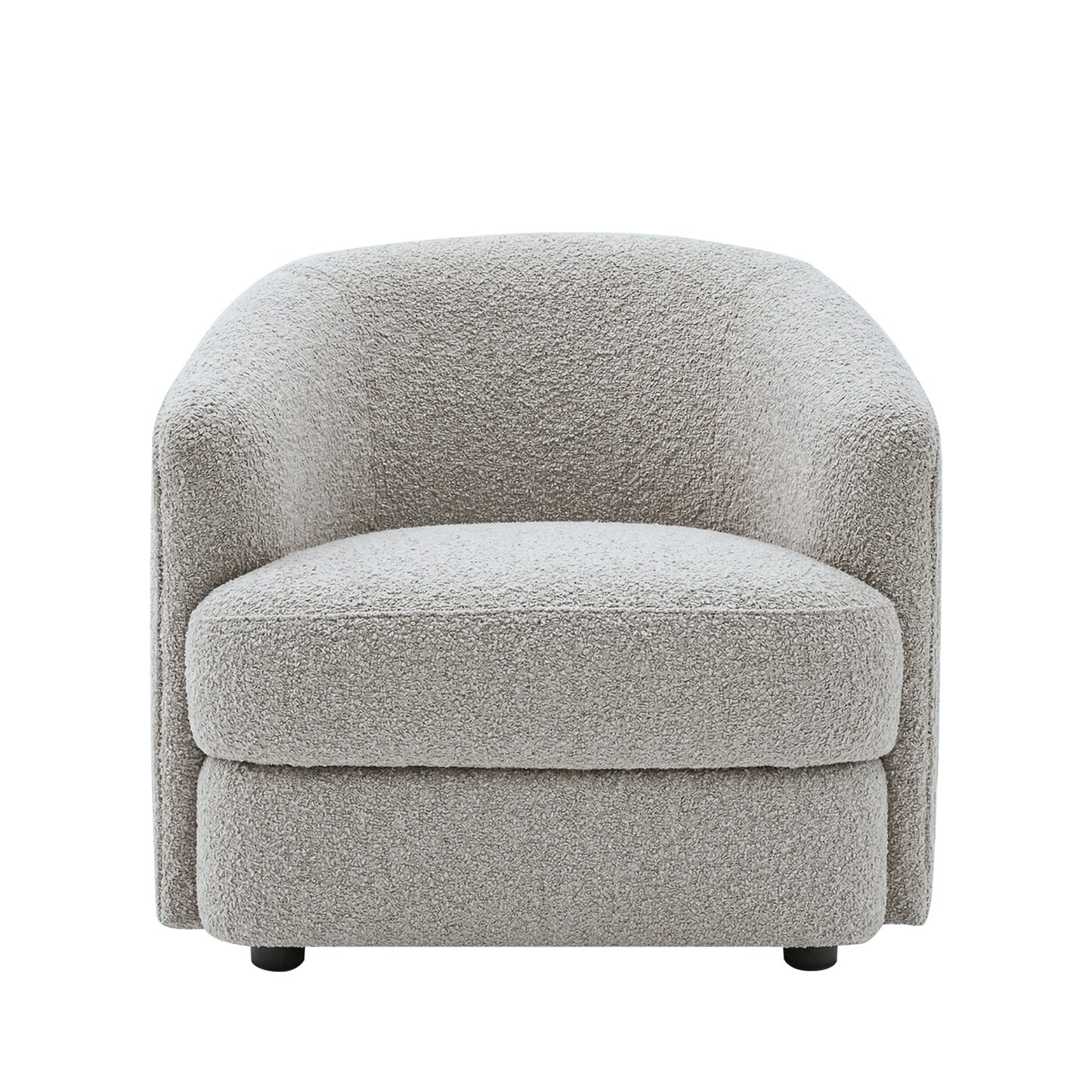 ElegantEnsemble Mouse Dark Grey Boucle Sofa