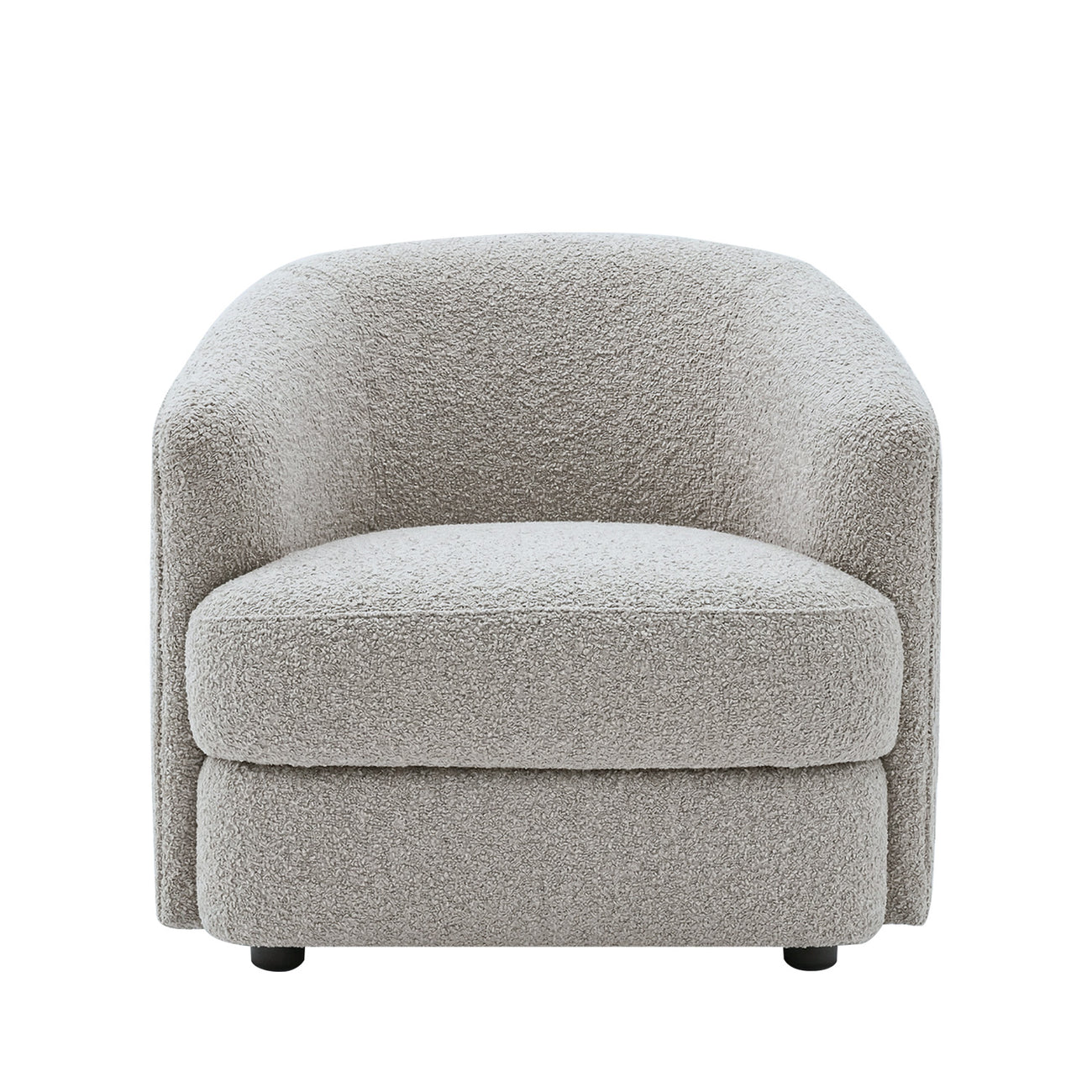 ElegantEnsemble Mouse Dark Grey Boucle Sofa